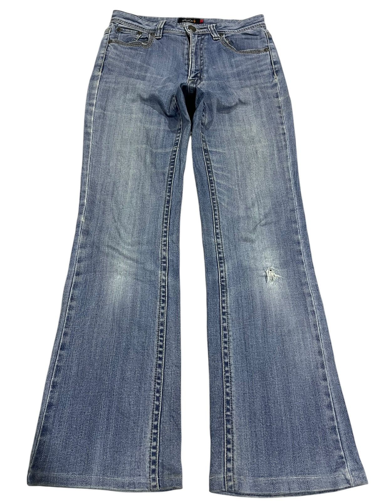 If Six Was Nine × Japanese Brand × Le Grande Bleu (L.G.B.) FLARE💥 JAPANESE BRAND WASHED BLUE DENIM PANTS Size 30" / US 8 / IT 44 - 1 Thumbnail