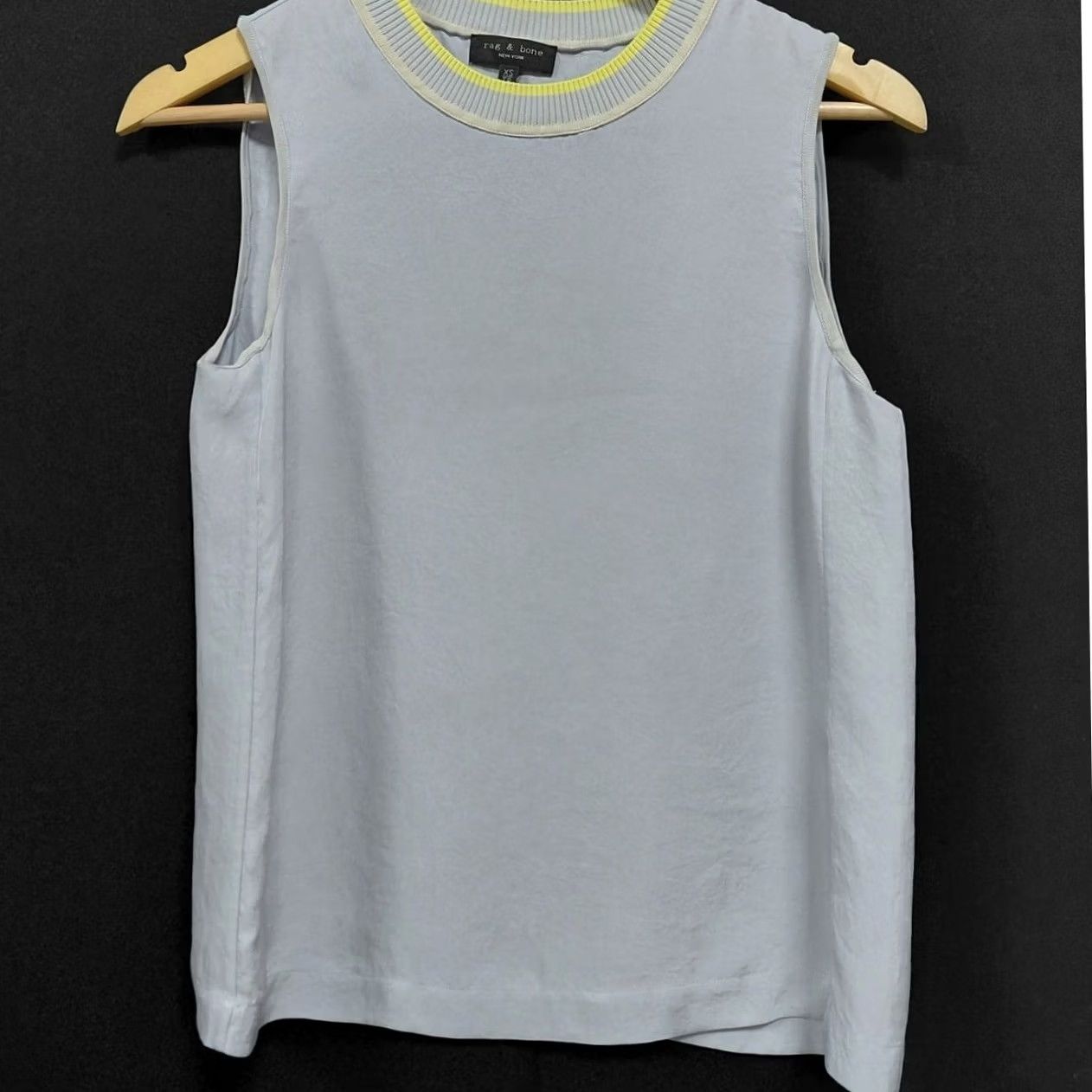 Rag & Bone rag & bone NEW YORK Sleeveless Top Gray Women XS Crew Neck Blouse Casual Knit Lightweight Stretch Size XS / US 0-2 / IT 36-38 - 2 Thumbnail