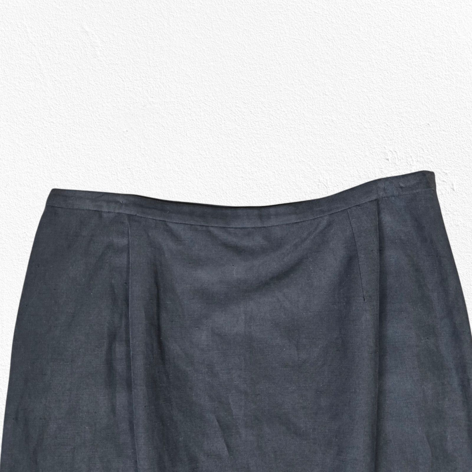 Pendleton Y2K Pendleton Gray Silk Linen Classic Midi Skirt Size 14 Size 36" / US 14 / IT 50 - 3 Thumbnail