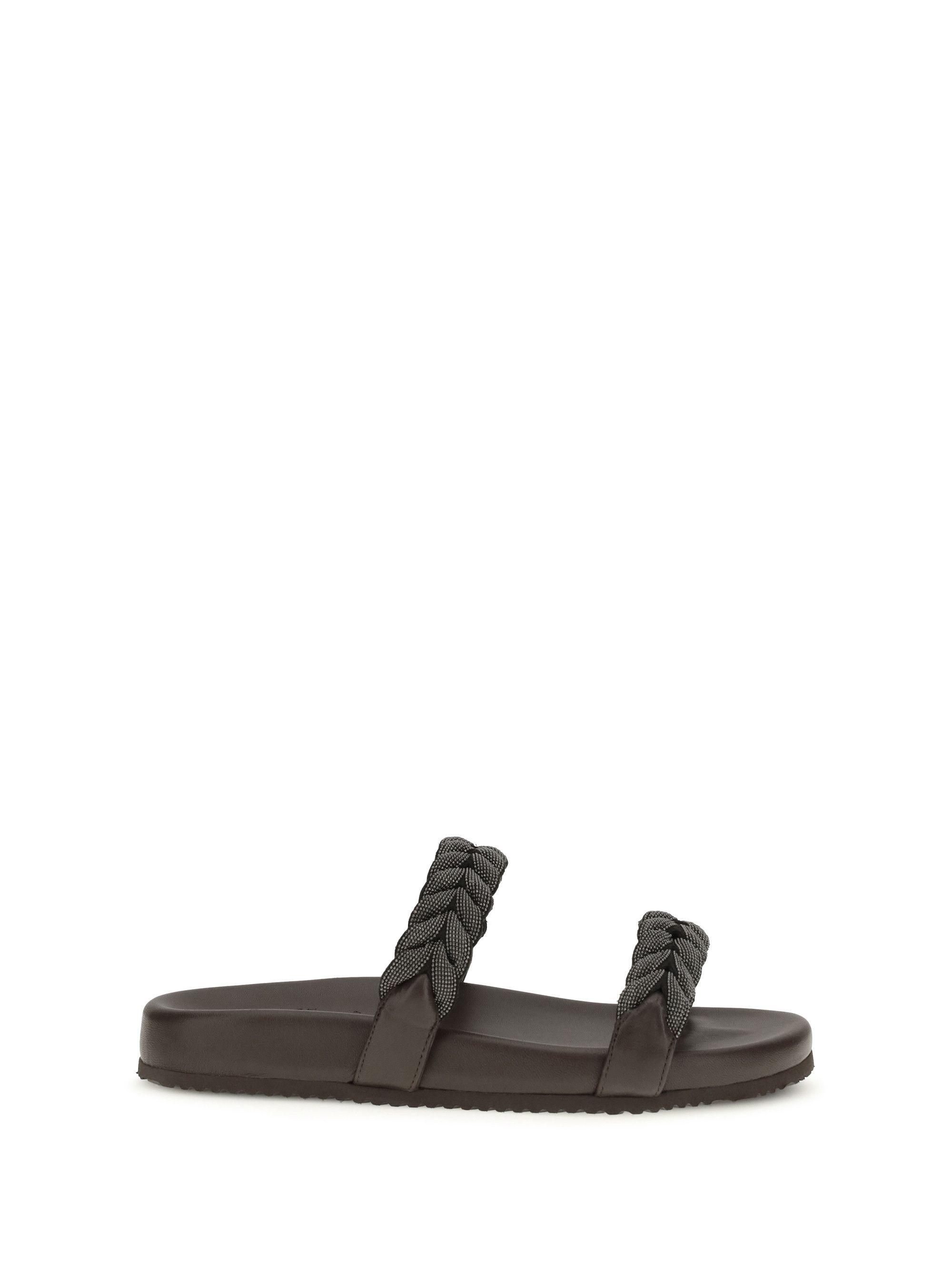 Brunello Cucinelli Leather Sandals with Precious Braided Straps Size US 11 / IT 41 - 1 Thumbnail