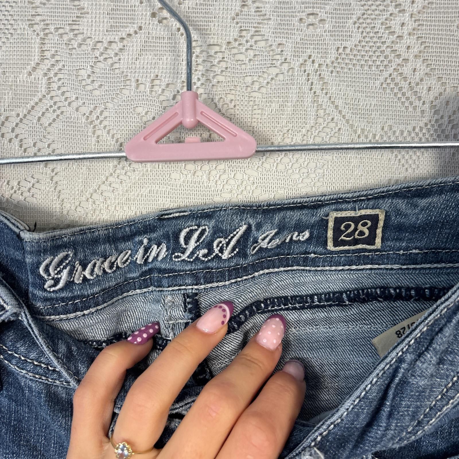 Other y2k miss me inspired embroidered flare jeans Size 28" / US 6 / IT 42 - 5 Thumbnail