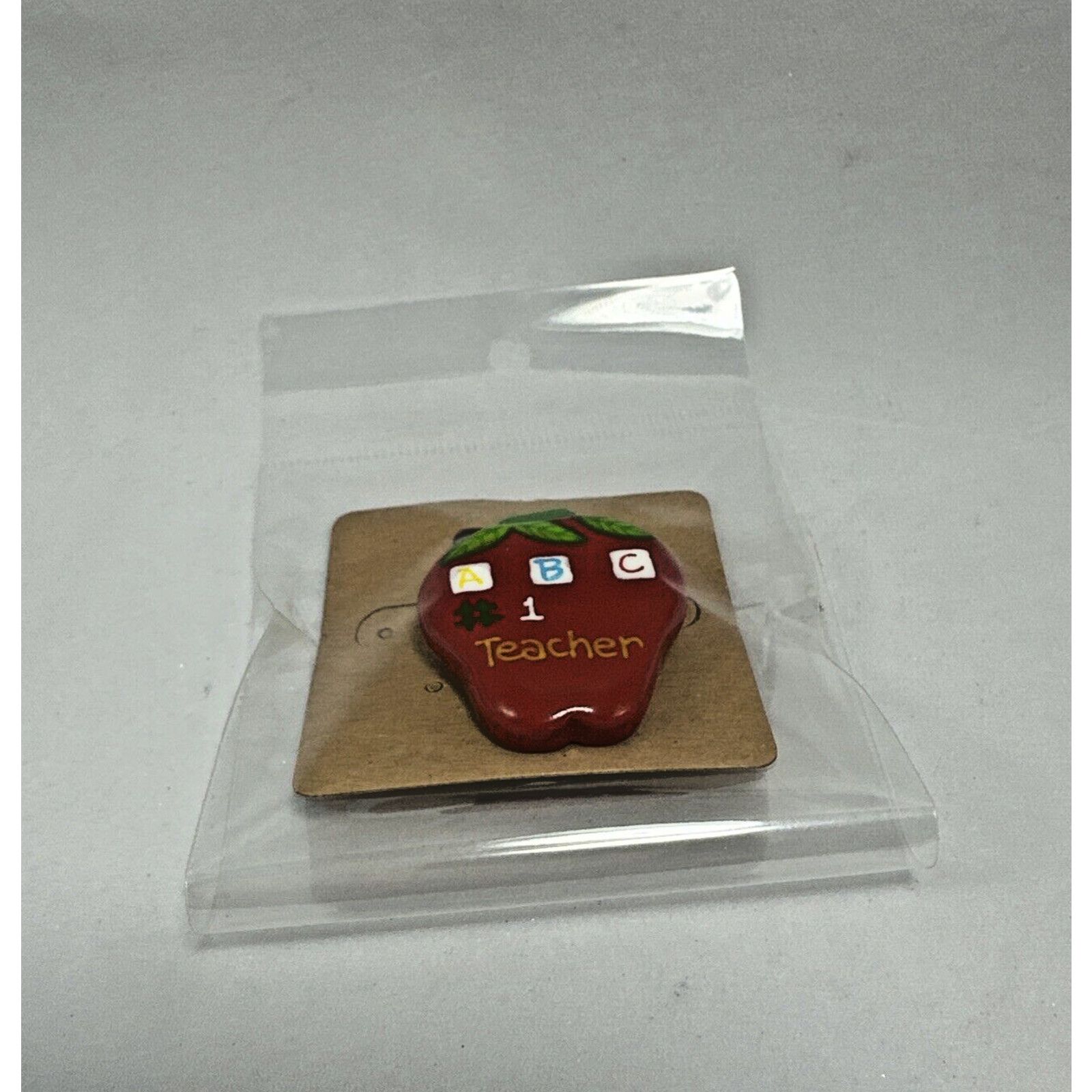 Other ABC #1 Apple Teacher Brooch Pin Painted Appreciation Gift Size ONE SIZE - 8 Thumbnail