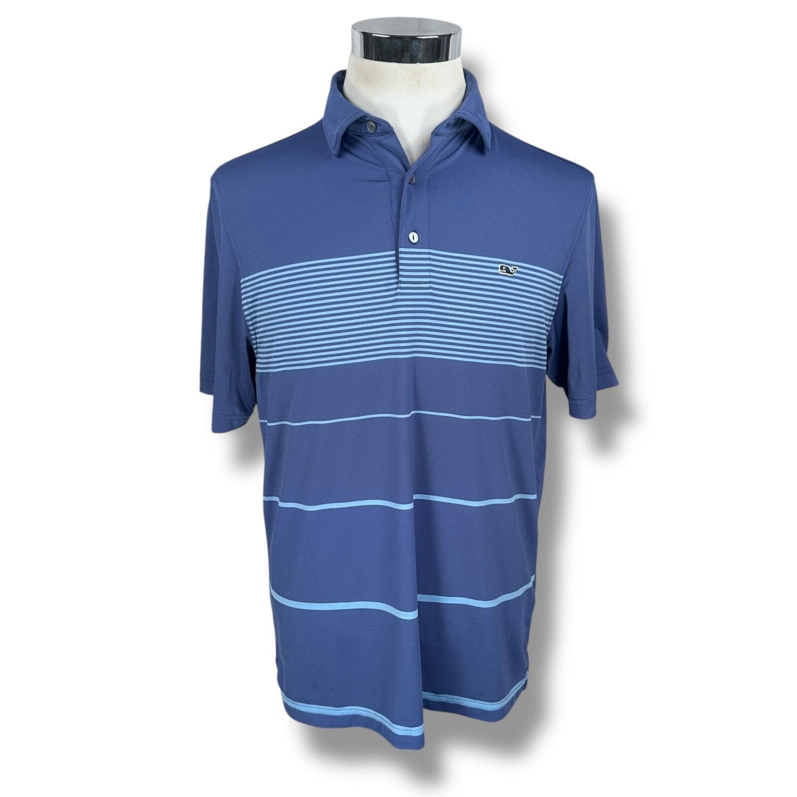 Vineyard Vines Vineyard Vines Performance Polo Shirt Men’s M Striped Blue Size US M / EU 48-50 / 2 - 1 Thumbnail