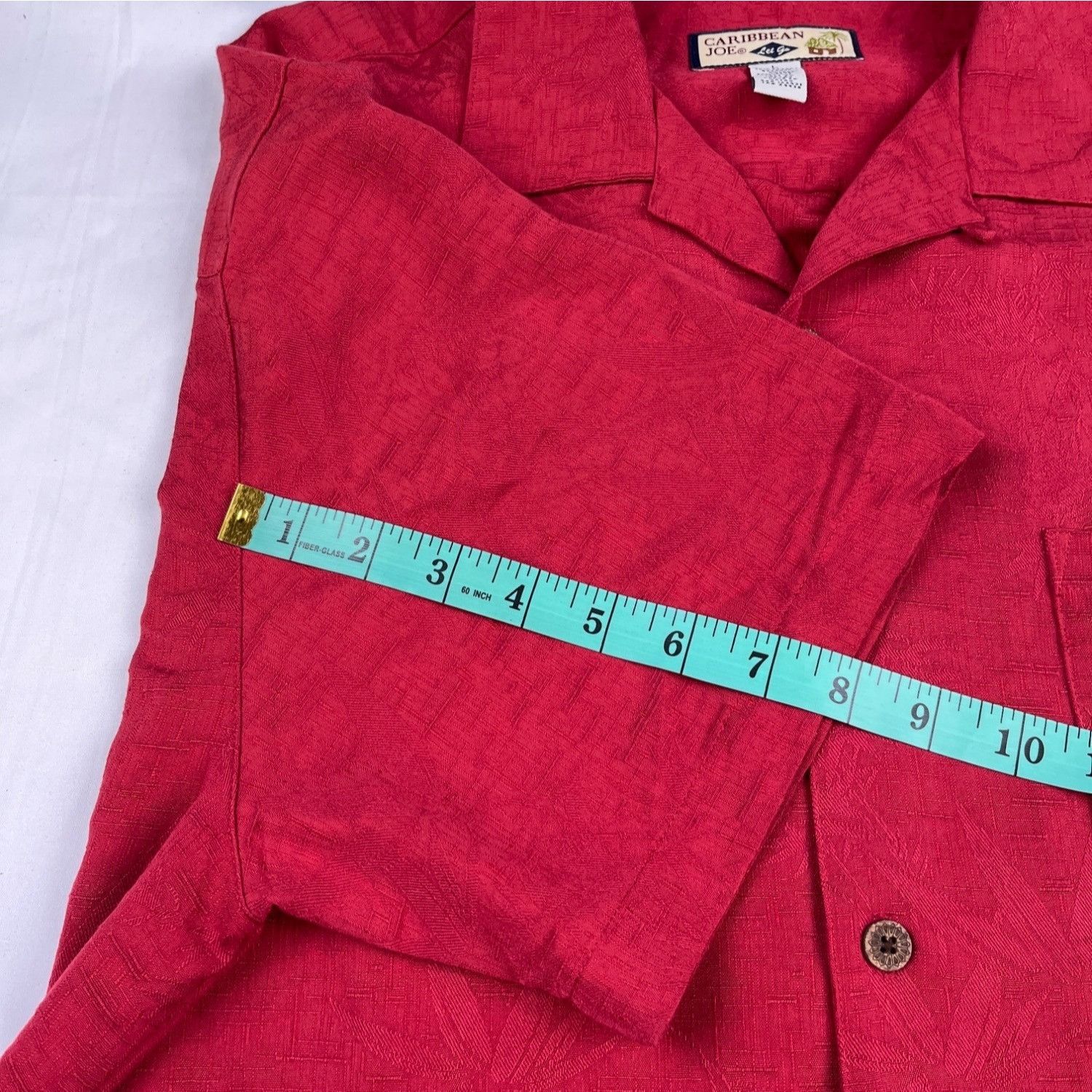 Caribbean Caribbean Joe Men's Red Hawaiian Shirt/Button Up Sz L SKU 41 Size US L / EU 52-54 / 3 - 8 Thumbnail