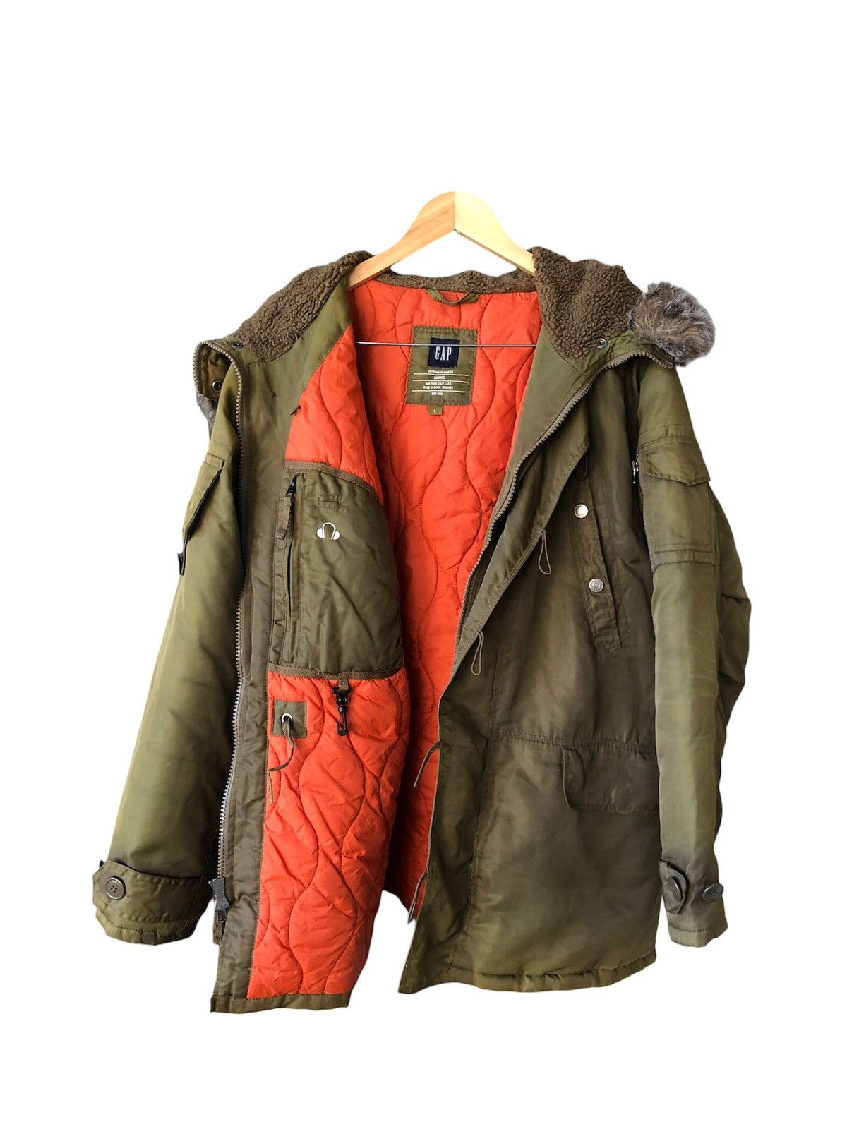 Vintage Gap Snorkel Military Distressed Parka Jacket
