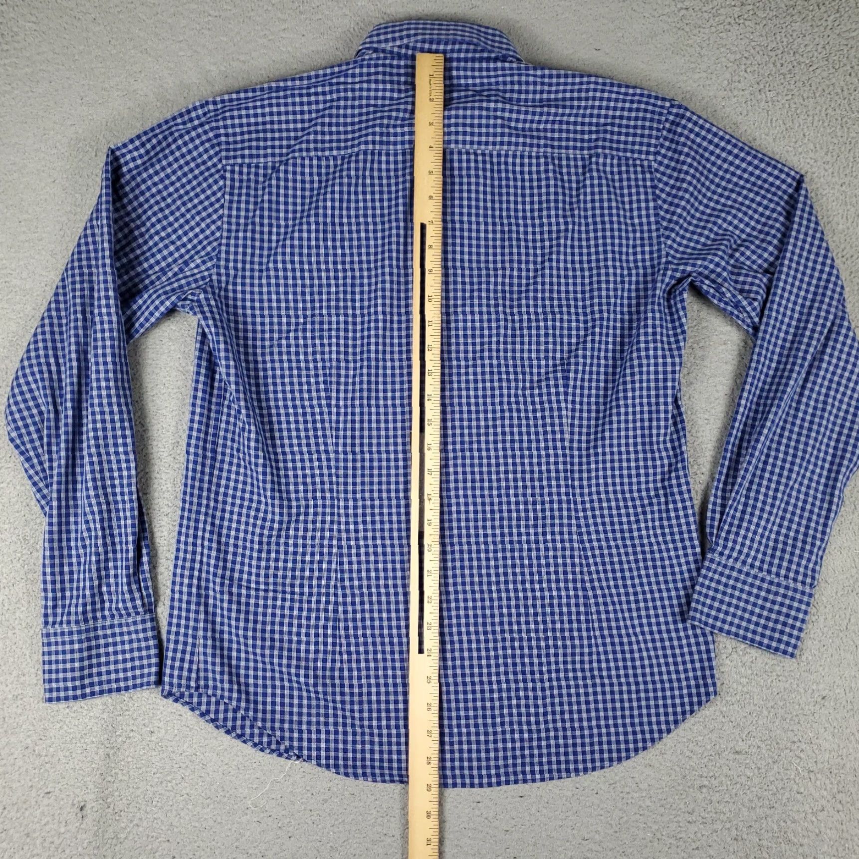 BUGATCHI Bugatchi Uomo Blue Plaid Button-Up Shirt Mens Medium Long Sleeve Casual Modern Size US M / EU 48-50 / 2 - 3 Thumbnail