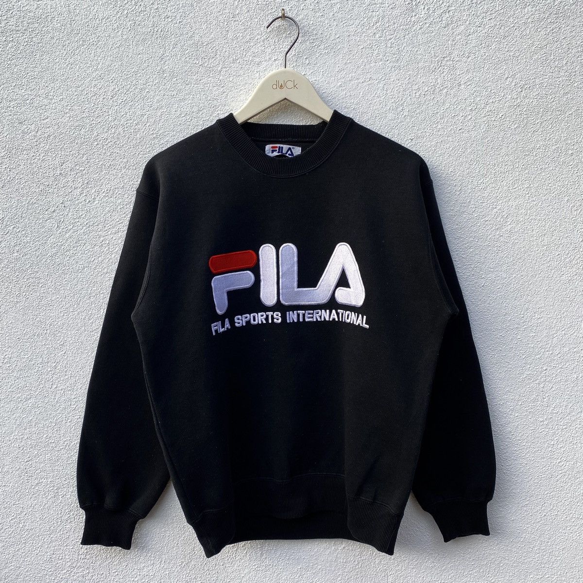 Other Vintage FILA Big Logo Pullover Embroidered Swatshirt Black Size US M / EU 48-50 / 2 - 1 Thumbnail