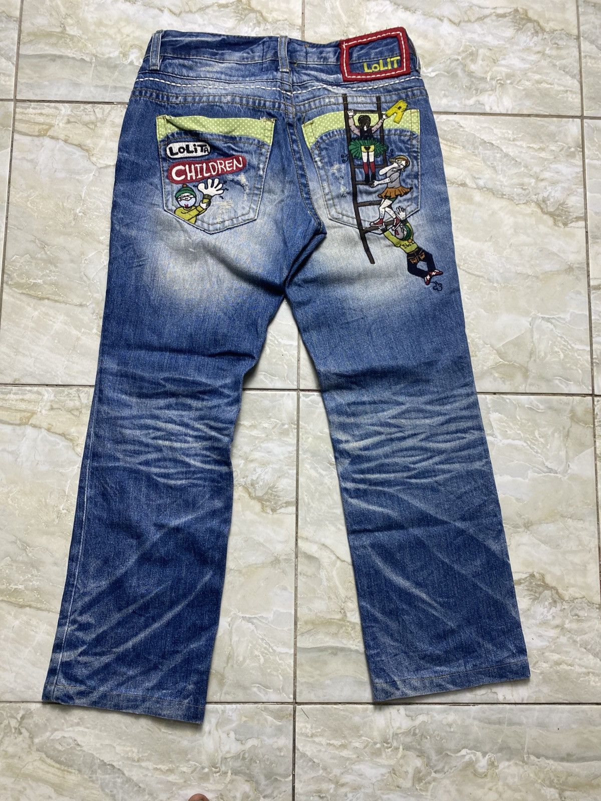 Japanese Brand Rare Lolita Children Distressed Jeans Size US 28 / EU 44 - 3 Thumbnail