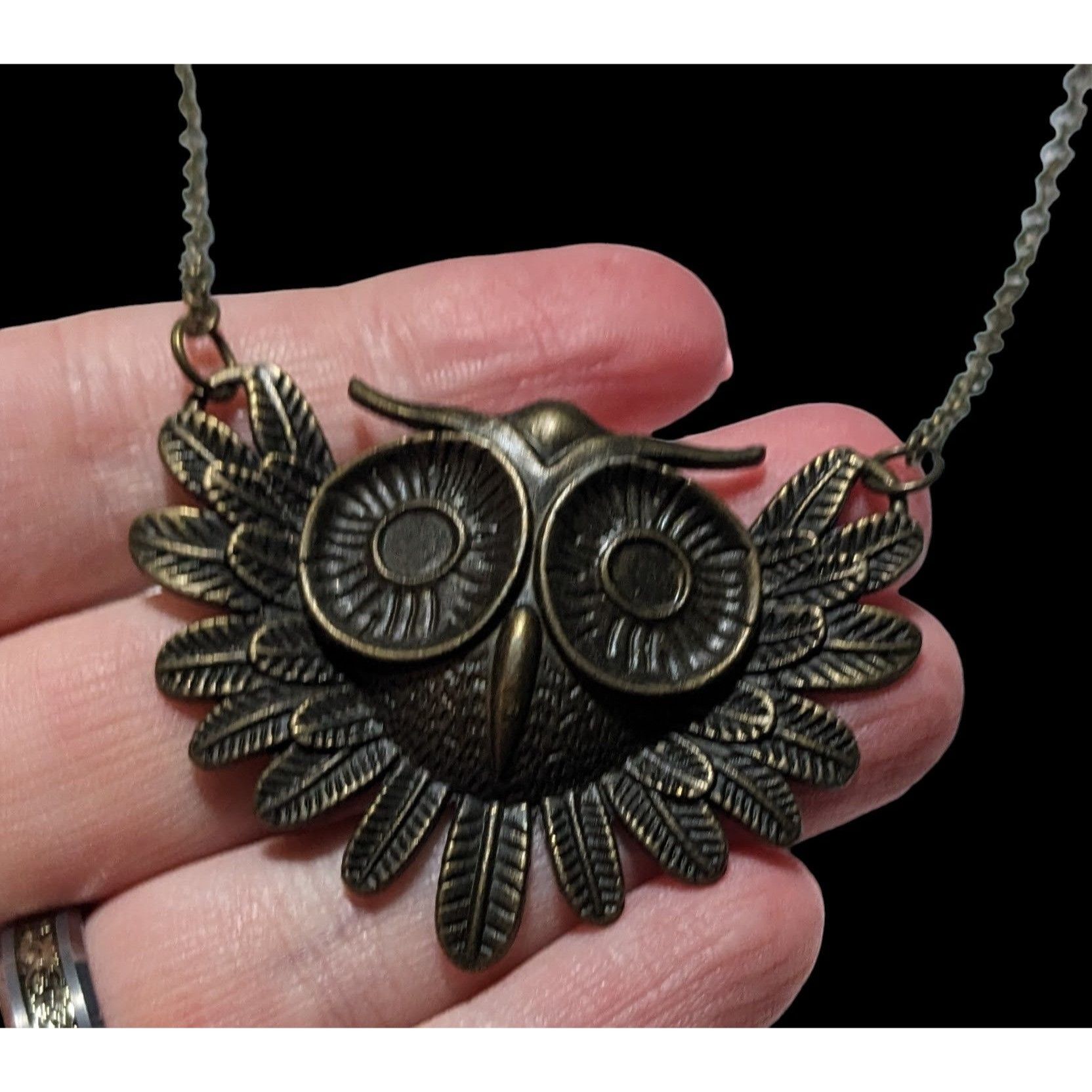 Other Gold Steampunk Owl Necklace Size ONE SIZE - 4 Thumbnail