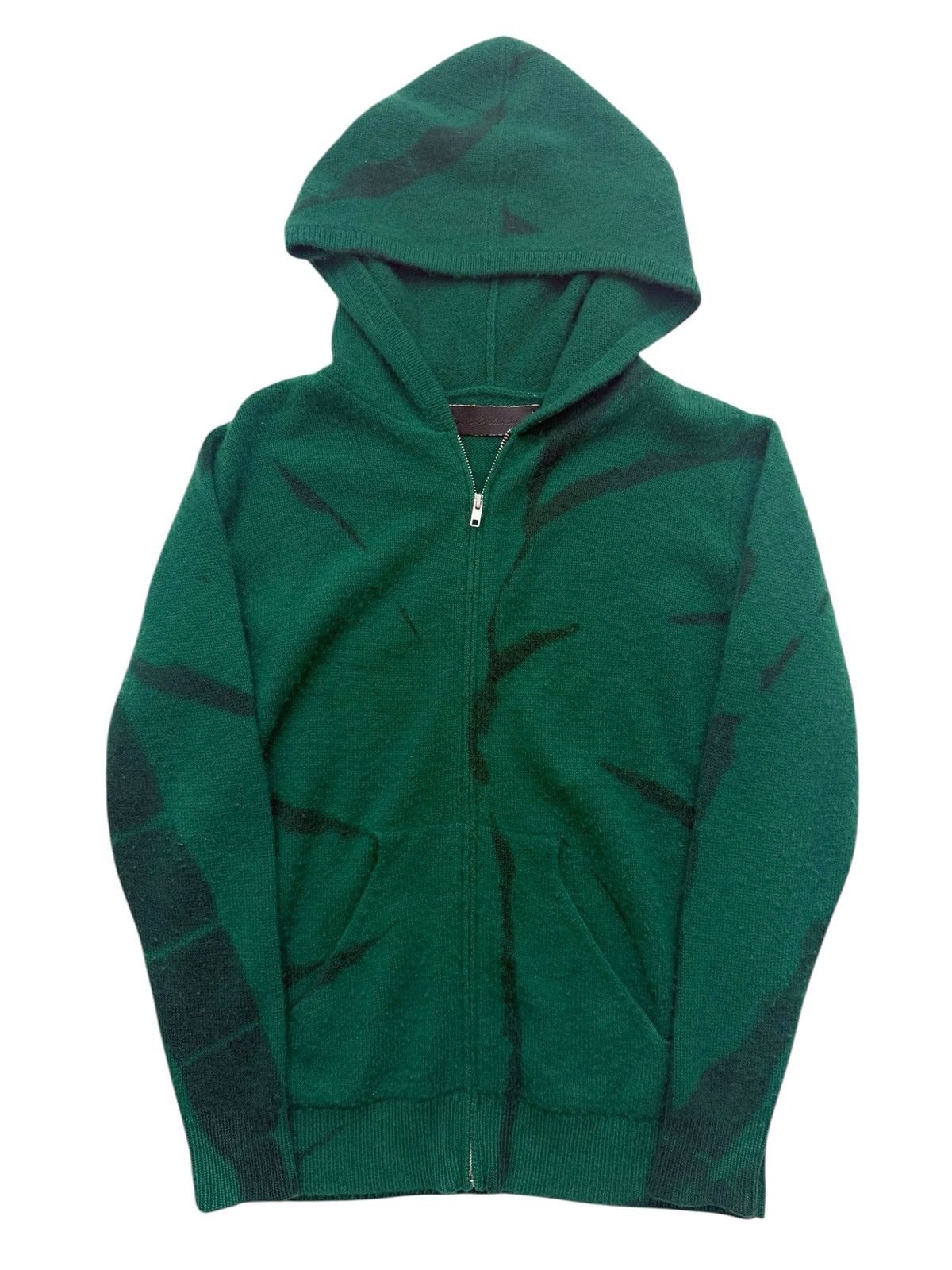 The Elder Statesman 100% Cashmere Zip Green Tie Dye Hoodie Size US M / EU 48-50 / 2 - 1 Thumbnail