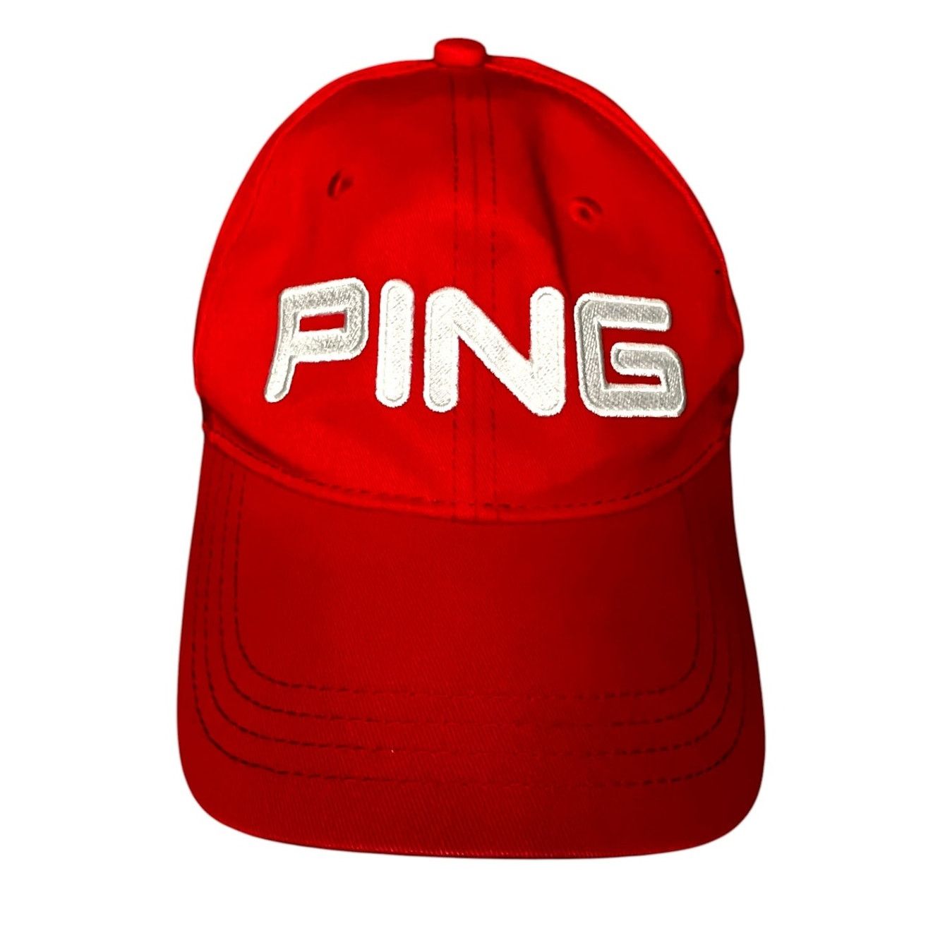 PING Ping G10 Hat Cap Red Adjustable Strapback Golf Tournament Size ONE SIZE - 8 Thumbnail