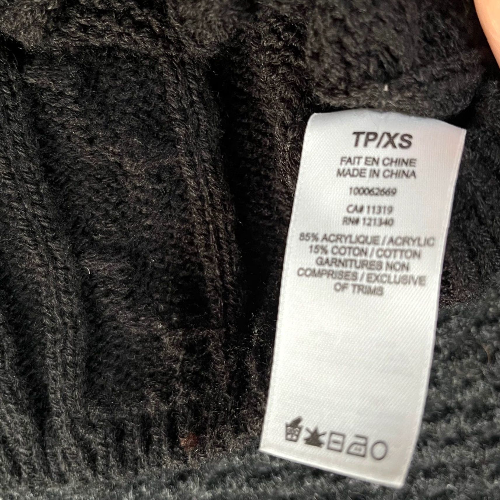 Garage Garage Cropped Quarter Zip Cable Knit Sweater Mock Neck XS Womens Black Size XS / US 0-2 / IT 36-38 - 4 Thumbnail