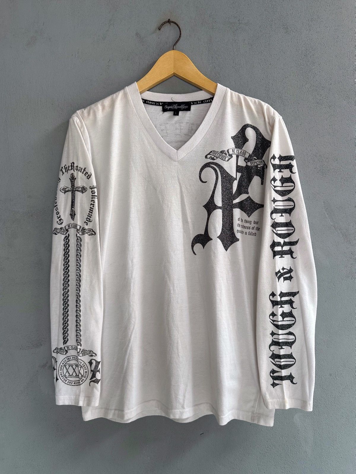 image of Hysteric Glamour x Ppfm Remakgear-Japanese Poem Longsleeve Ifsixwasnine Lgb Style in White (Size Me