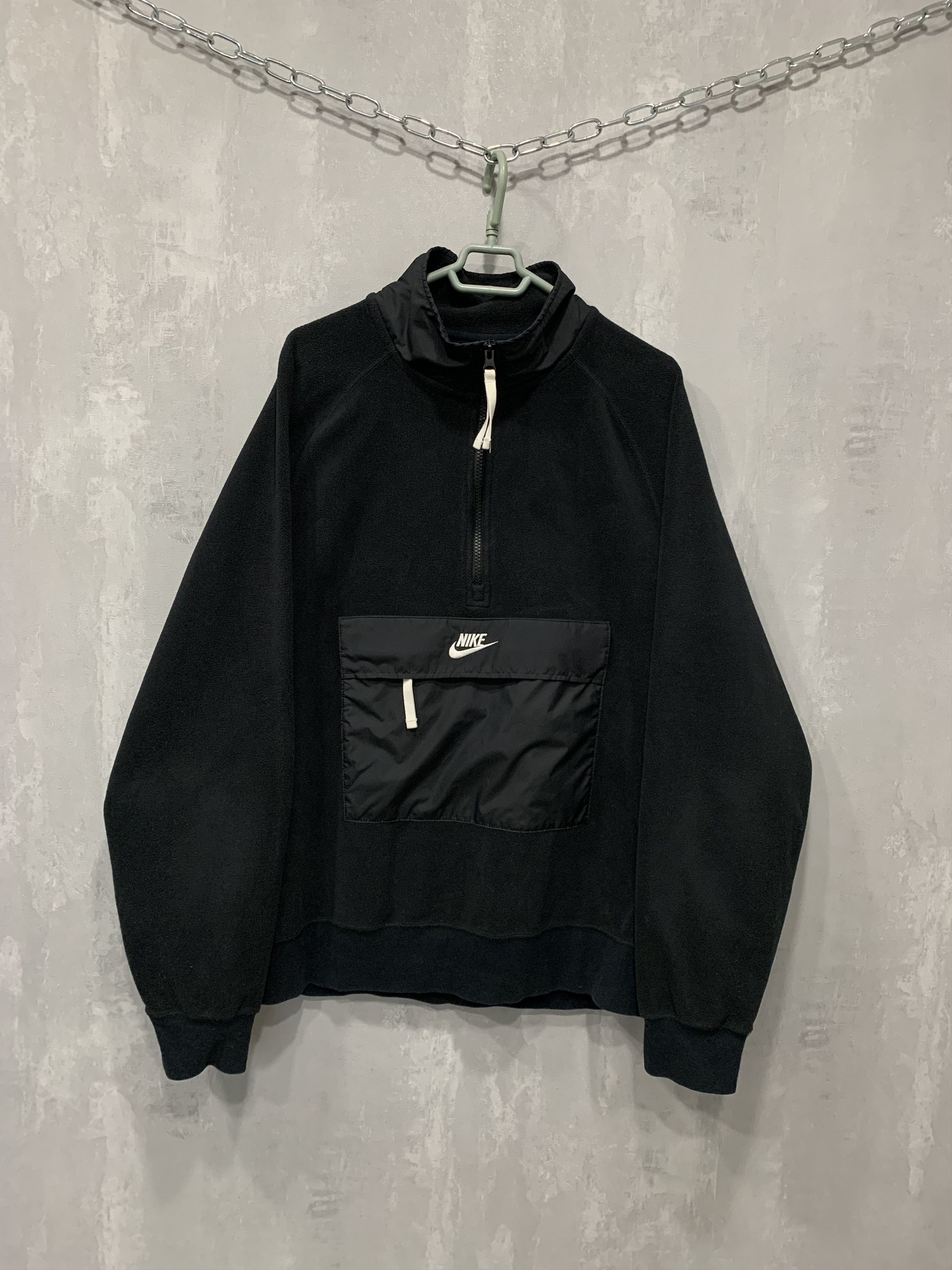 Nike × Vintage Vintage Nike Fleece Anorak Jacket Baggy Centre Logo Y2K Size US M / EU 48-50 / 2 - 1 Thumbnail