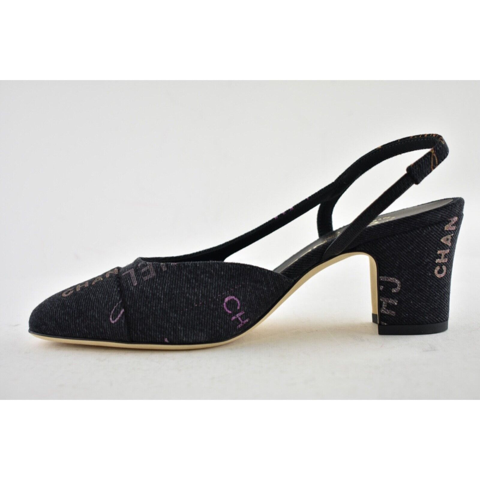 Chanel 22P Mademoiselle Coco Sling CC Slingback Sandal Heel 39 Size US 9 / IT 39 - 9 Thumbnail