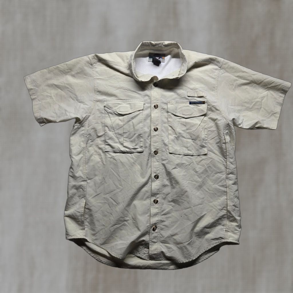 ExOfficio Exofficio Shirt Button-Up Adult Mens L Beige Short Sleeve Chest Pocket Everyday Casual Travel Shirt Size US L / EU 52-54 / 3 - 1 Thumbnail
