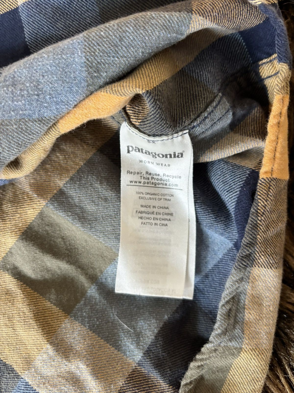 Patagonia Patagonia Organic Cotton Flannel Shirt Blue Yellow Plaid Size US M / EU 48-50 / 2 - 4 Thumbnail