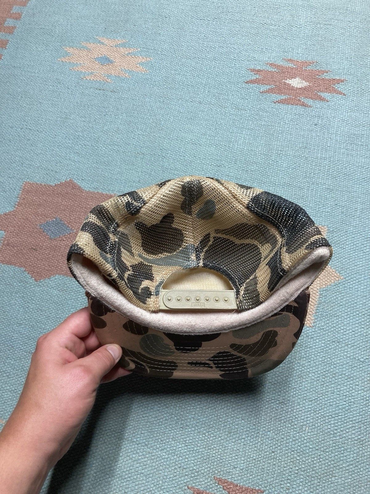 Vintage camo trucker hat D&L concrete construction Lansing Michigan Size ONE SIZE - 5 Thumbnail