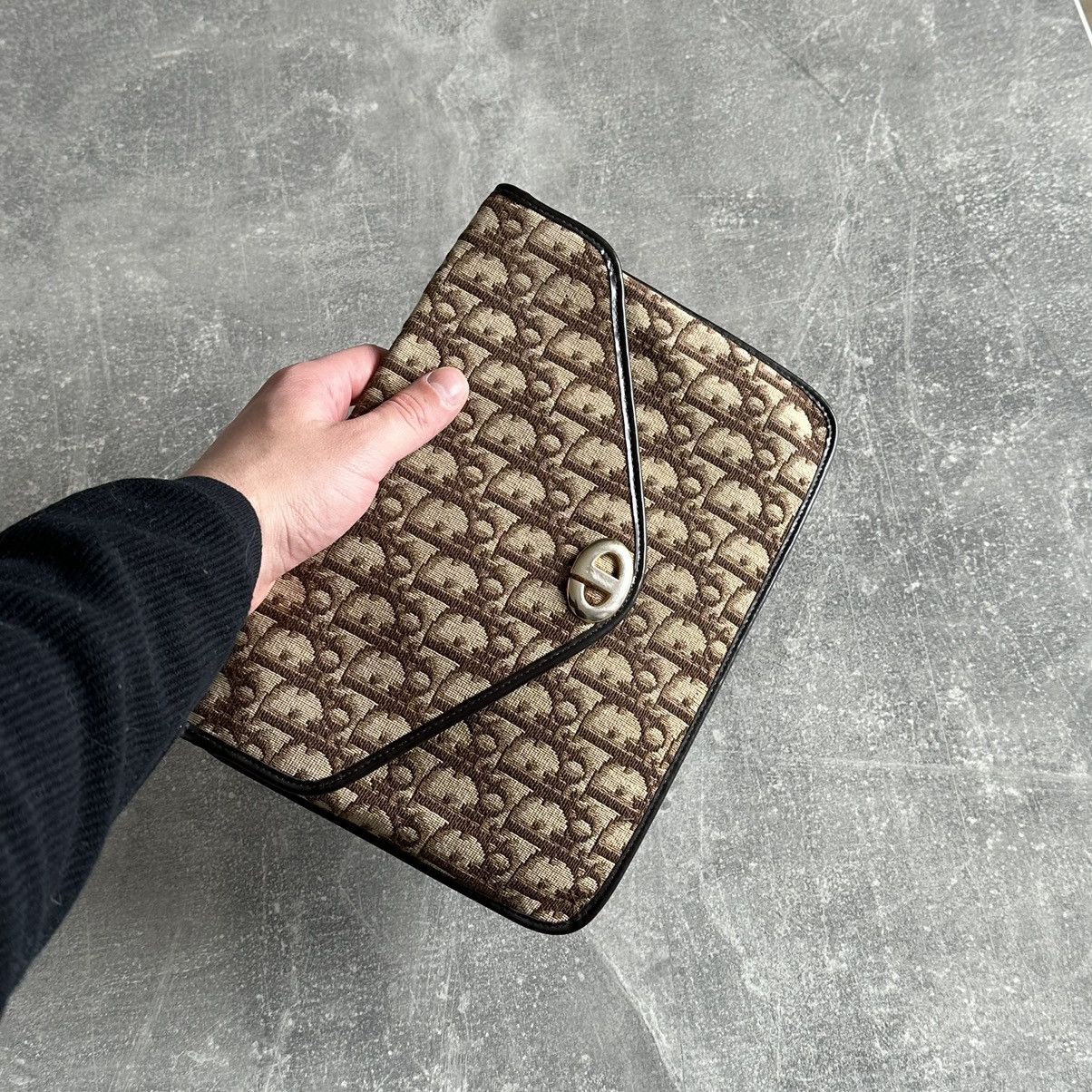 Christian Dior Monsieur Vintage Christian Dior Clutch 80’s Brown Monogram Leather Size ONE SIZE - 11 Thumbnail
