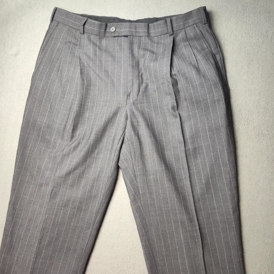 Brooks Brothers Pants Mens 36x29 Gray Wool Spandex Pleated Dress Pants Suit Wool Blend Regular Straight Dress Shirt?