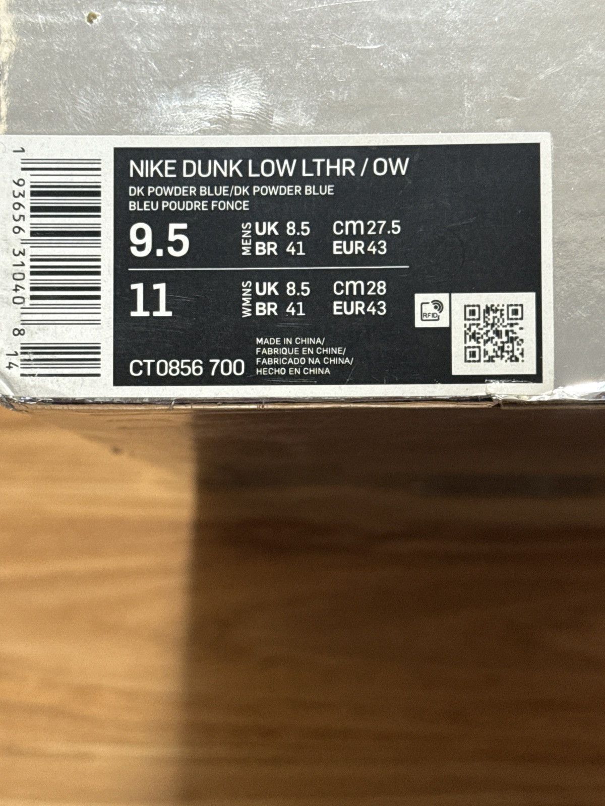 Nike × Off-White 2019 Off-White x Nike Dunk Low 'University Gold' Size US 9.5 / EU 42-43 - 7 Thumbnail