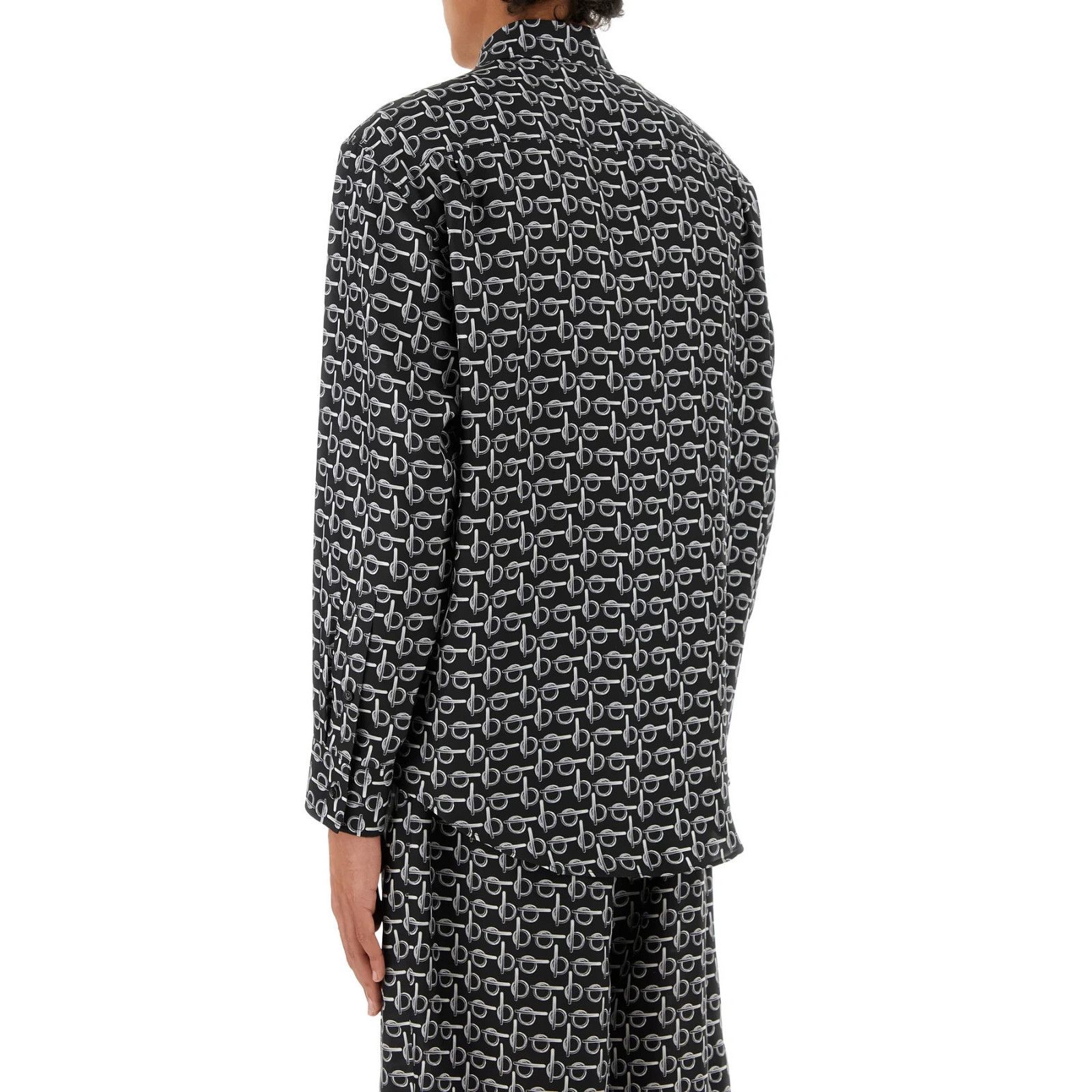 Burberry BURBERRY Printed Silk Oversize Shirt New & Authentic (Men's Size US M / EU 48-50 / 2 - 4 Thumbnail