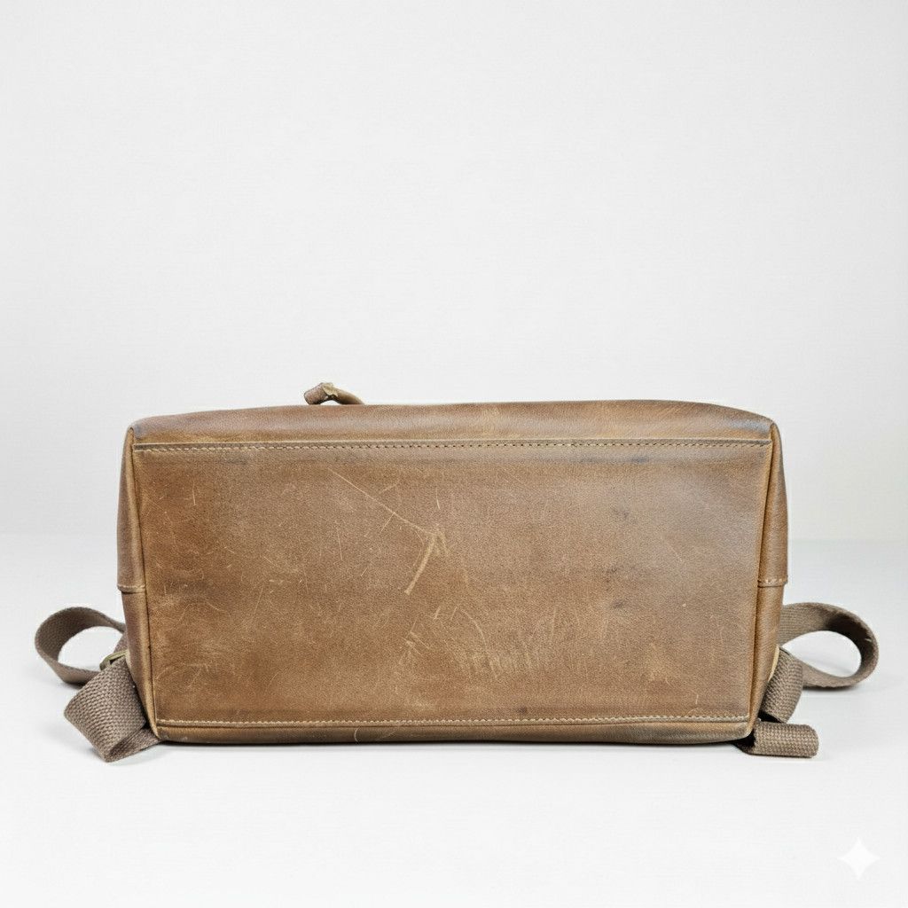 Other S-Zone 11x13x5.5" Backpack Unisex Leather Brown Adjustable Size ONE SIZE - 7 Thumbnail