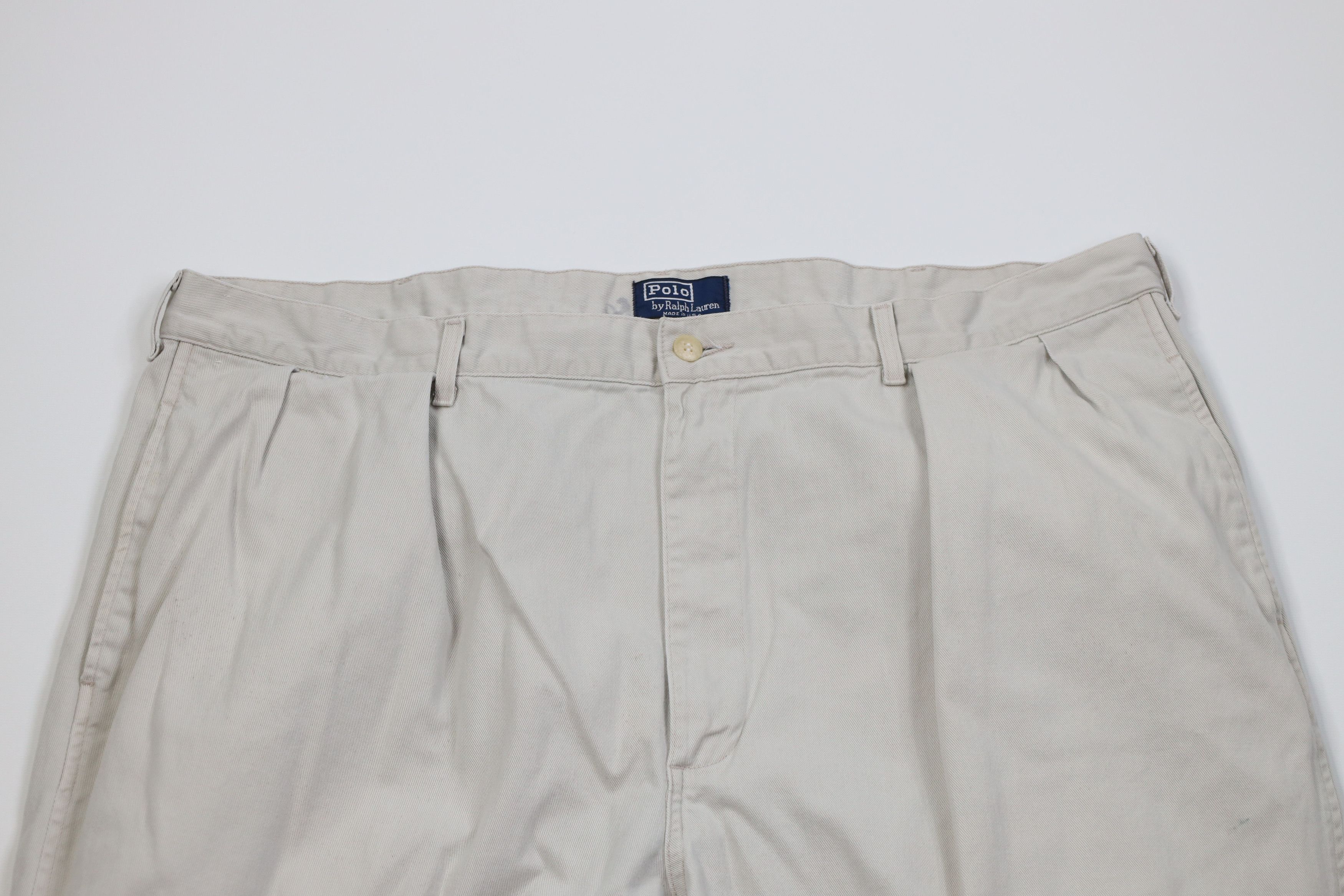 Ralph Lauren Vintage 70s 80s Ralph Lauren Wide Leg Chino Pants Beige USA Size US 42 / EU 58 - 2 Thumbnail
