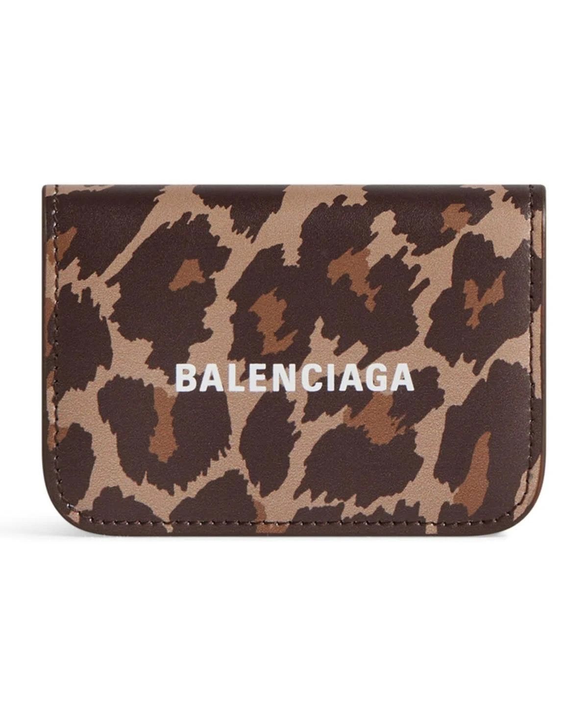 Balenciaga o1srvl11e1124 Size: OS / Cash Mini Wallet With Leopard Print Size ONE SIZE - 1 Thumbnail