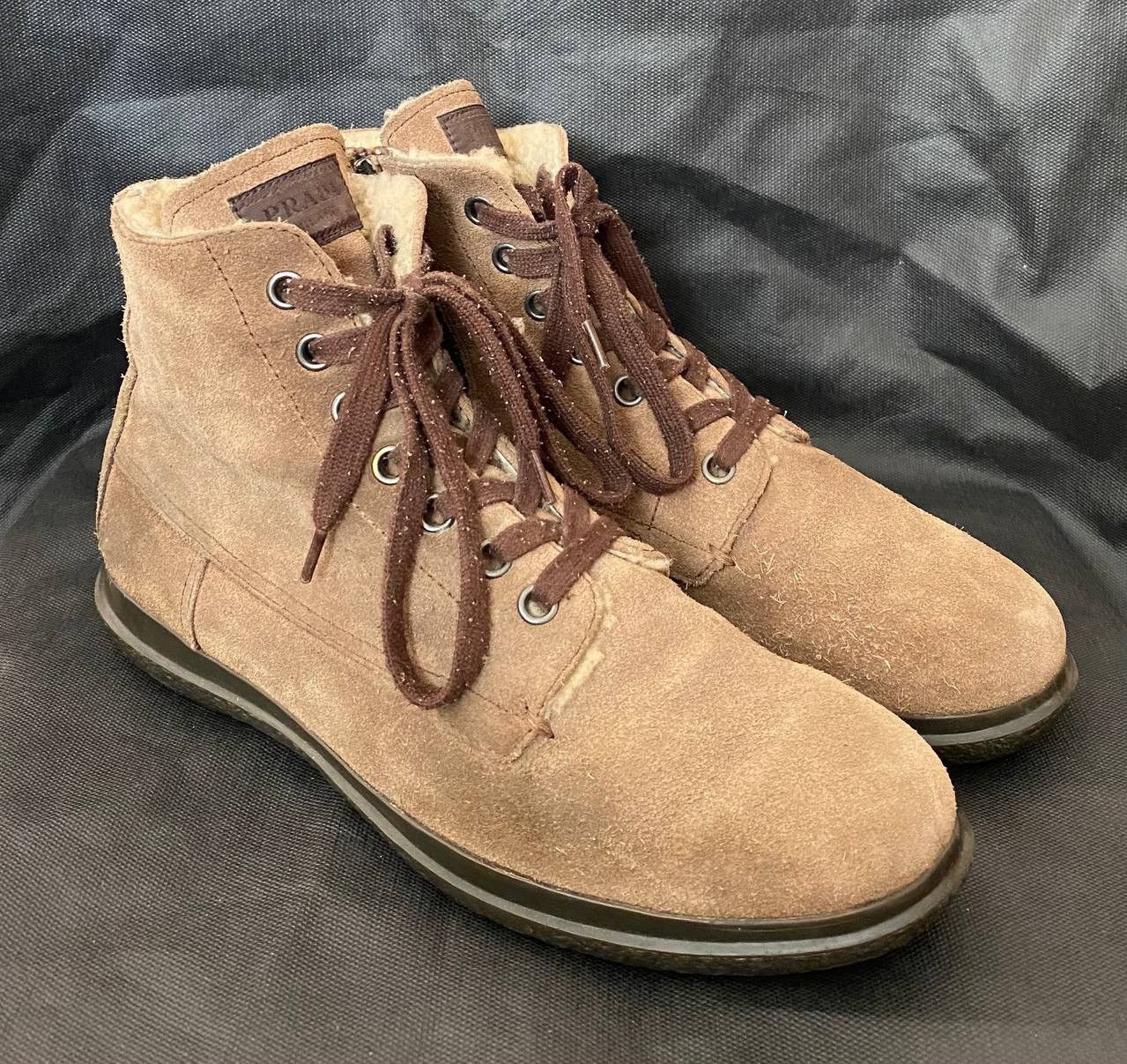 Prada 🔥 PRADA Men Brown Zip Winter Boots Sz. UK 6.5 US 7.5 EU 40.5 Size US 7.5 / EU 40-41 - 1 Thumbnail
