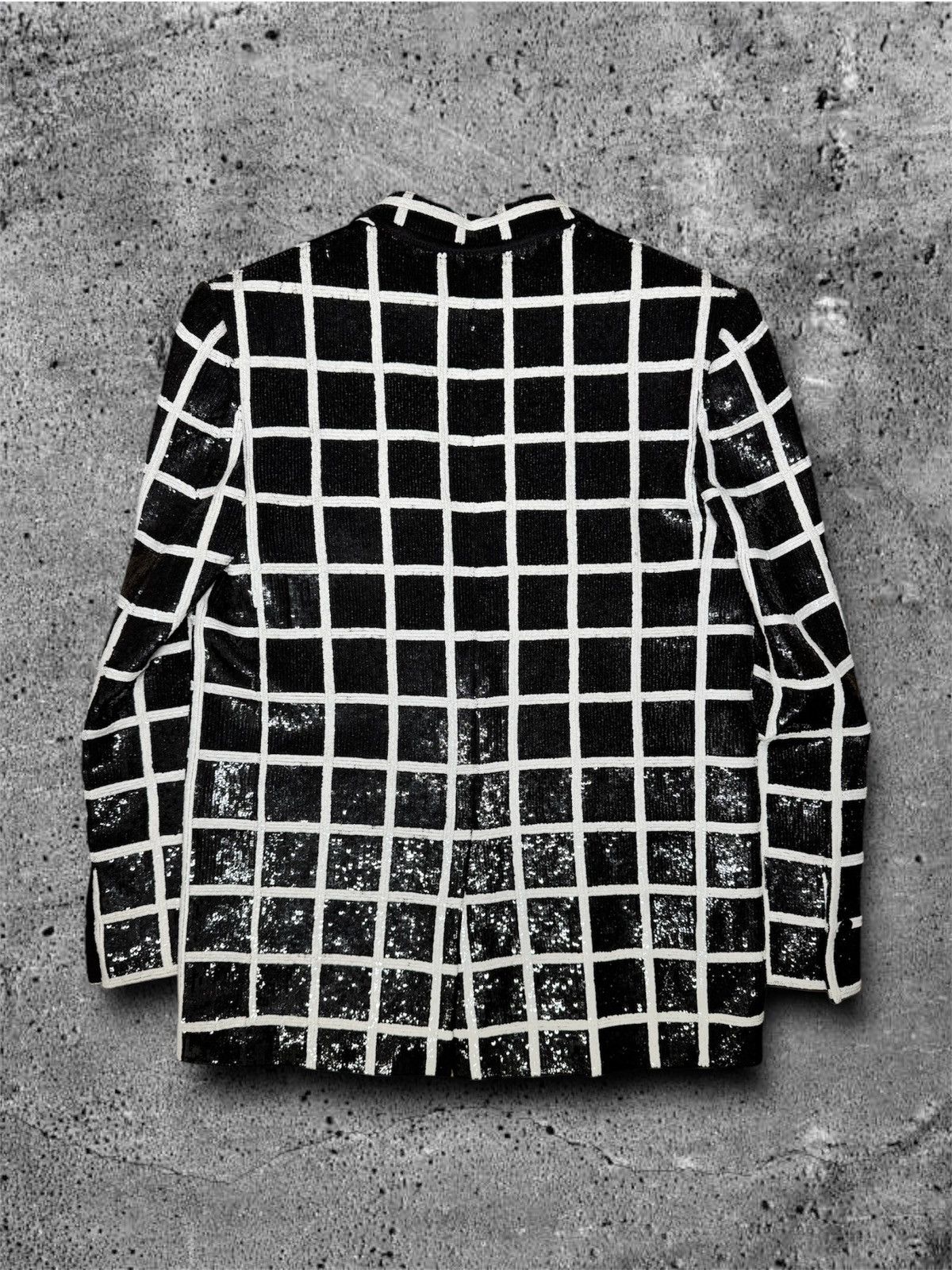 Celine × Hedi Slimane CELINE BY HEDI SLIMANE “FW19 ALLOVER BRODEE CARREAUX JACKET” Size 46R - 8 Thumbnail