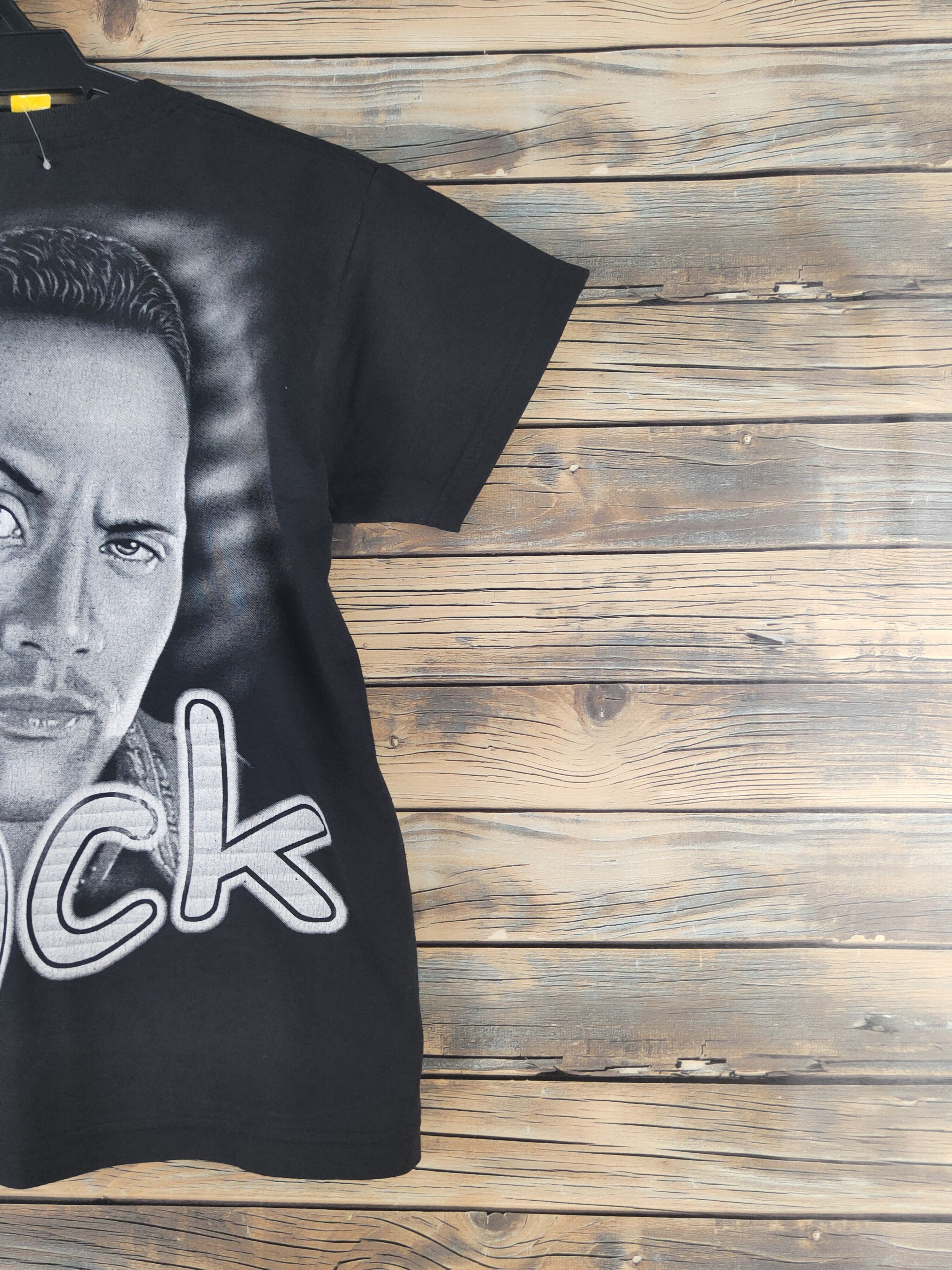 WWF DL vintage wwf Black The Rock Short Sleeve T-shirt #2772 Size US S / EU 44-46 / 1 - 11 Thumbnail
