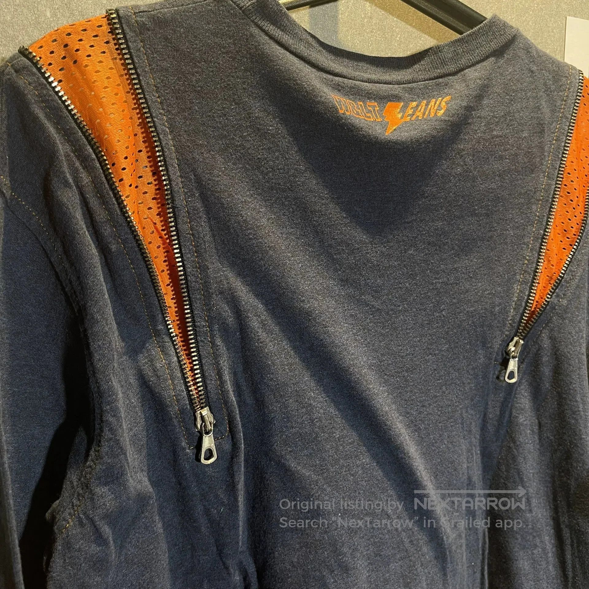 Walter Van Beirendonck long sleeve zippered shoulder top. Size US M / EU 48-50 / 2 - 4 Thumbnail