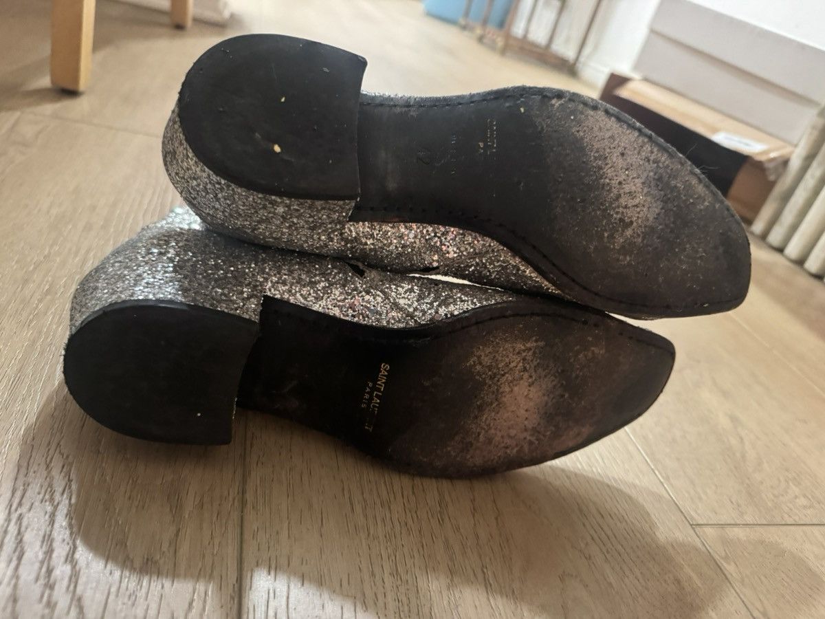 Saint Laurent Paris Caleb Silver Glitter Boots Size US 9 / EU 42 - 9 Thumbnail