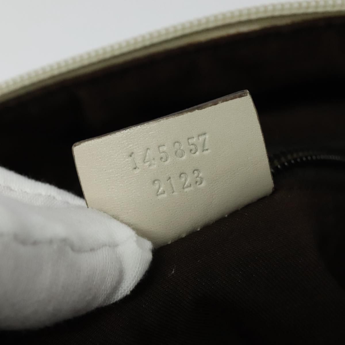Gucci GUCCI GG Canvas Shoulder Bag Beige Silver Size ONE SIZE - 22 Thumbnail