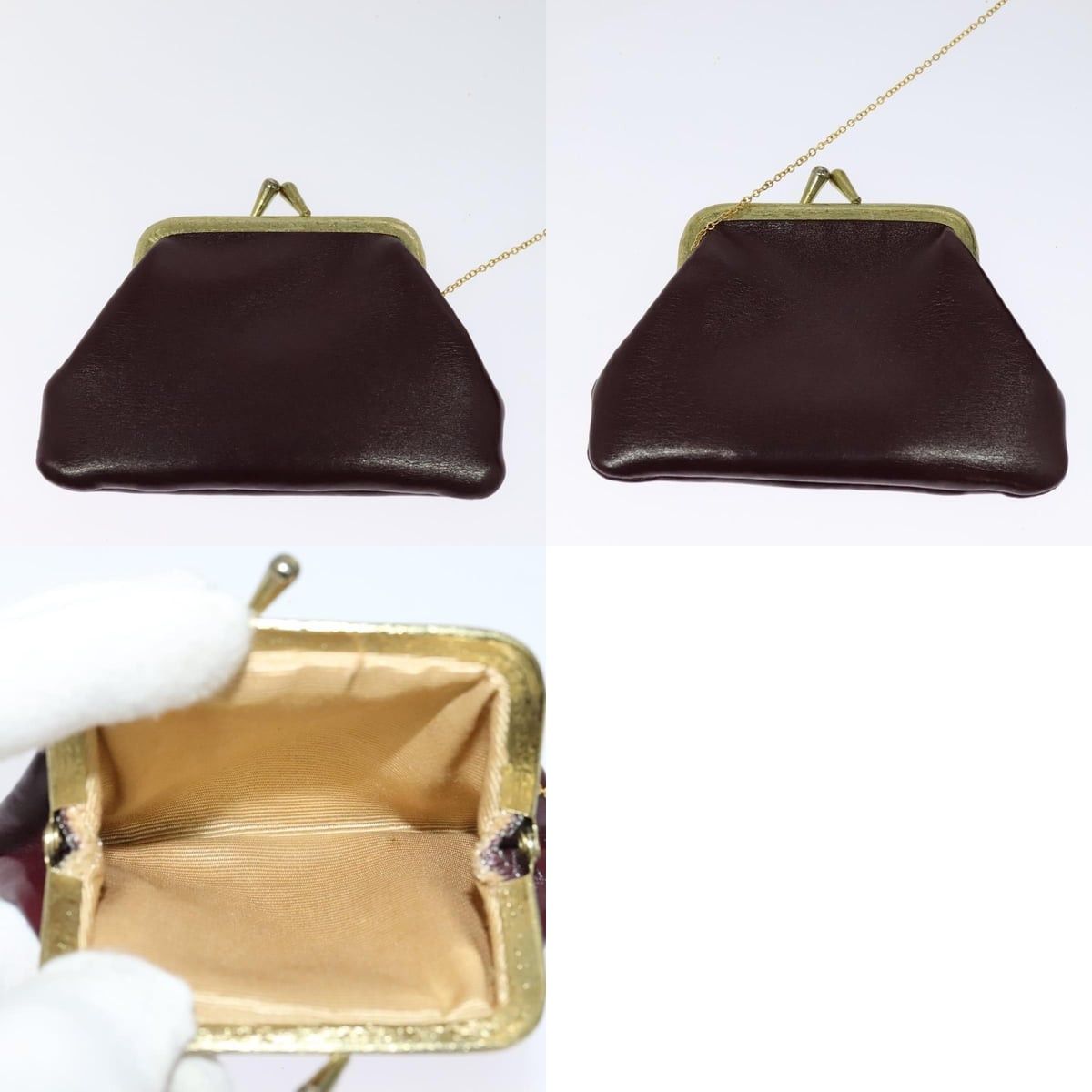 Dior DIOR Chain Shoulder Bag Leather Wine Red Gold Size ONE SIZE - 13 Thumbnail