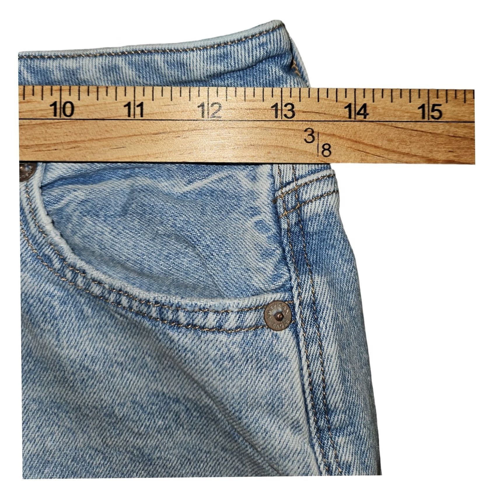 American Eagle Outfitters VINTAGE American Eagle Mom Jeans Women's 2 Denim Tapered Stone Wash Casual Preppy Size 26" / US 2 / IT 38 - 4 Thumbnail