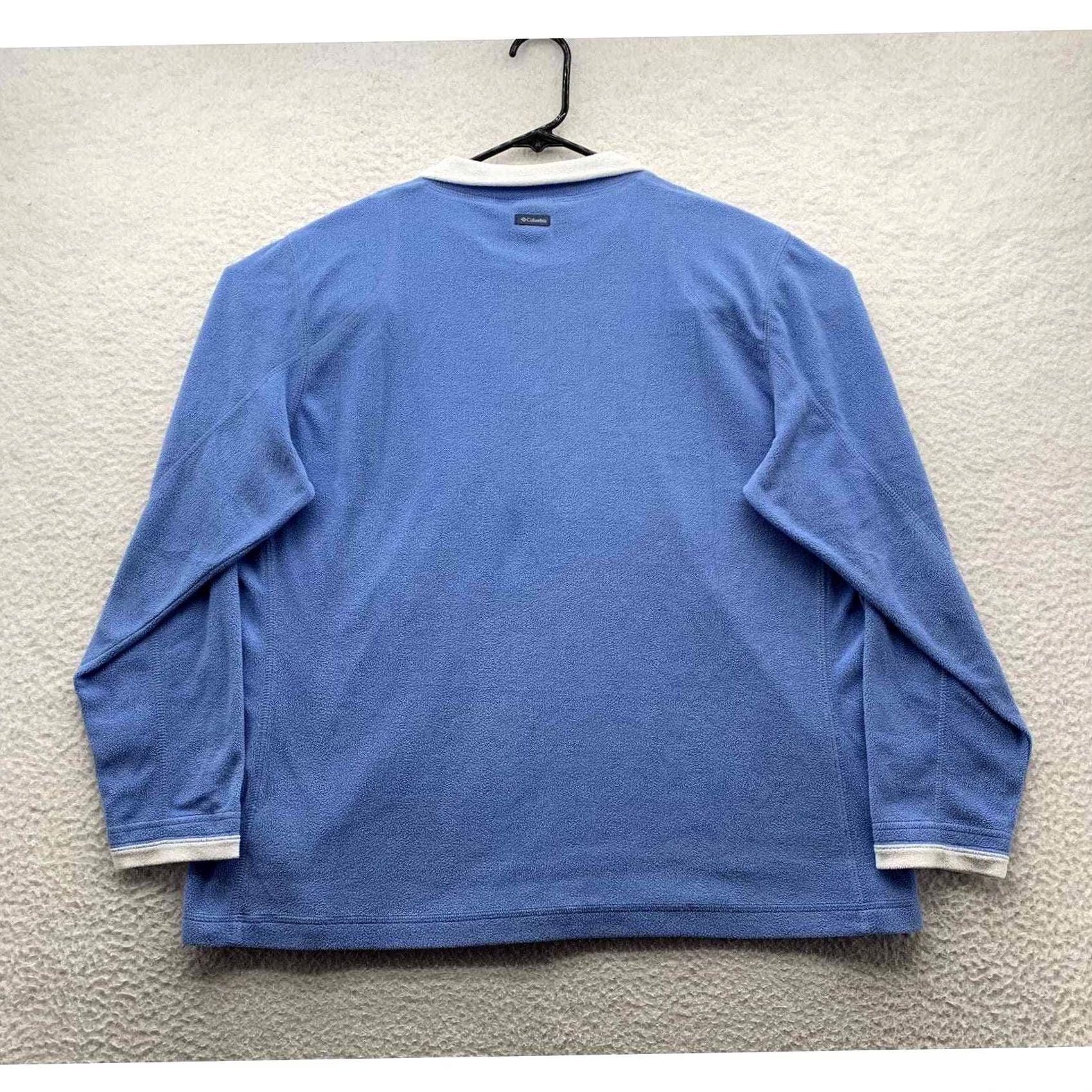 Vintage Columbia Fleece Jacket Womens XL Blue 1/4 Zip Lightweight Hiking Outdoors Size XL / US 12-14 / IT 48-50 - 5 Thumbnail