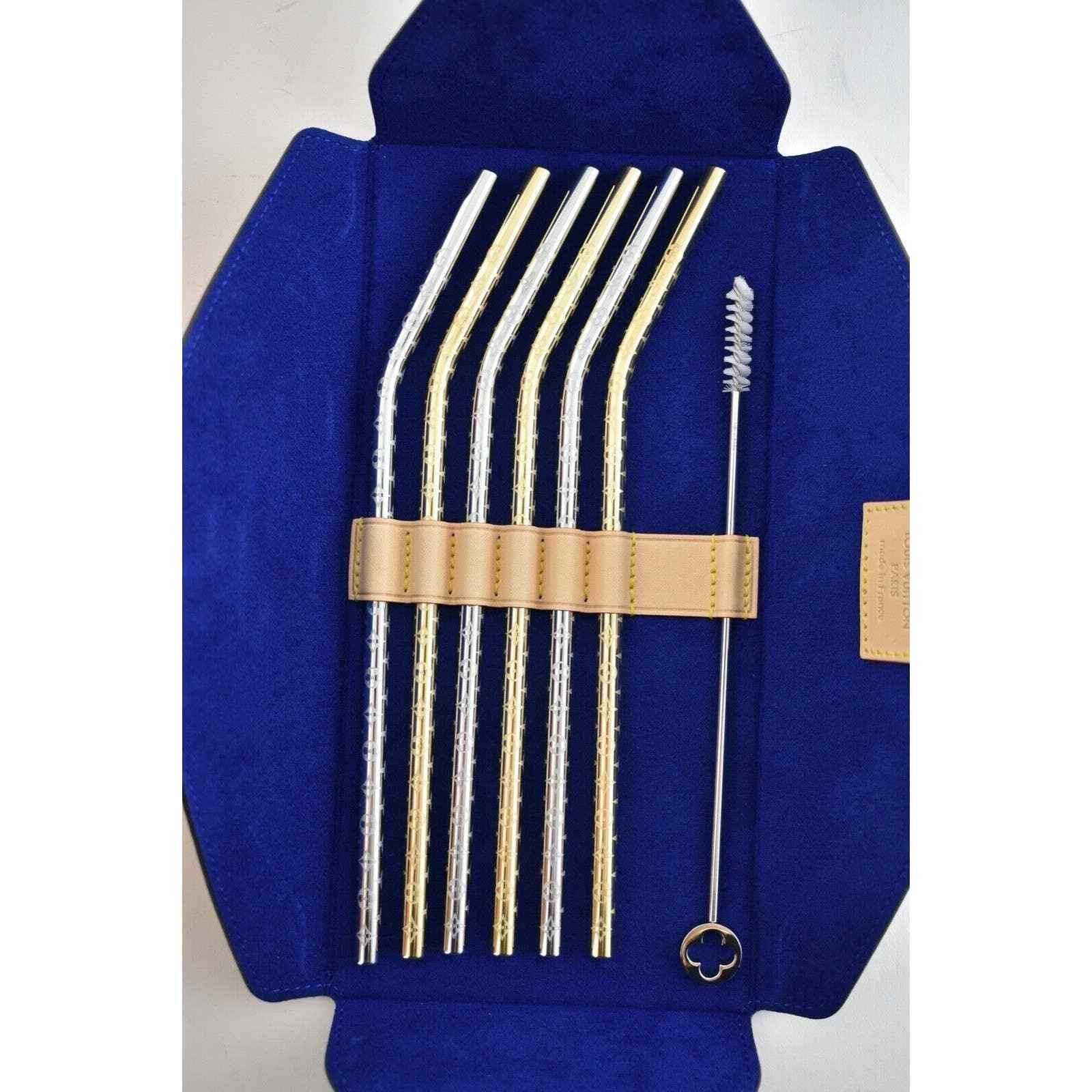 Louis Vuitton Louis Vuitton Silver Drinking Straws And Pouch Brown Case Size ONE SIZE - 8 Thumbnail