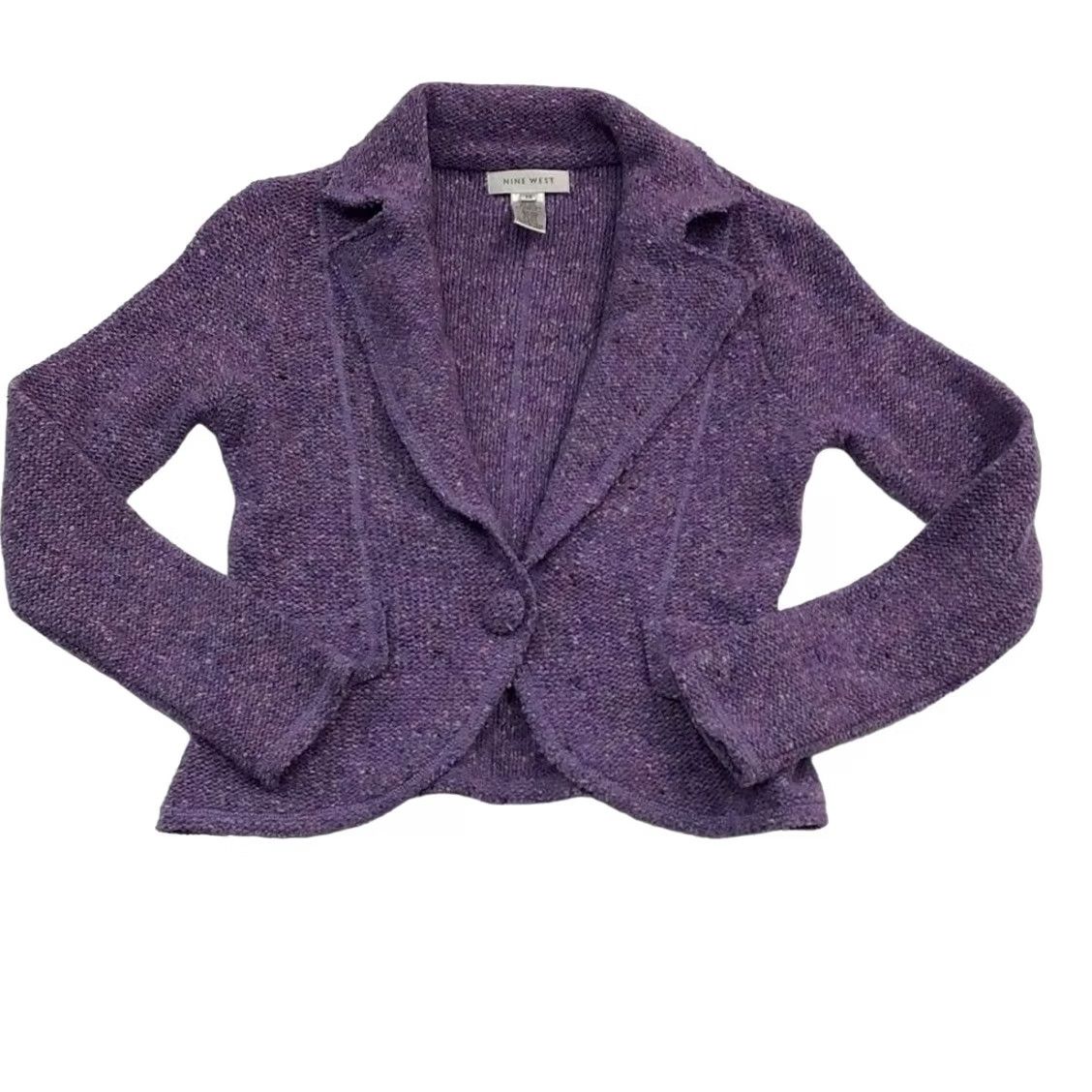 Nine West VINTAGE Nine West Women Wool Jacket Dress Overcoat XS Purple Women's Jacket XS Purple Wool 66% Button Clos er Size XS / US 0-2 / IT 36-38 - 2 Thumbnail