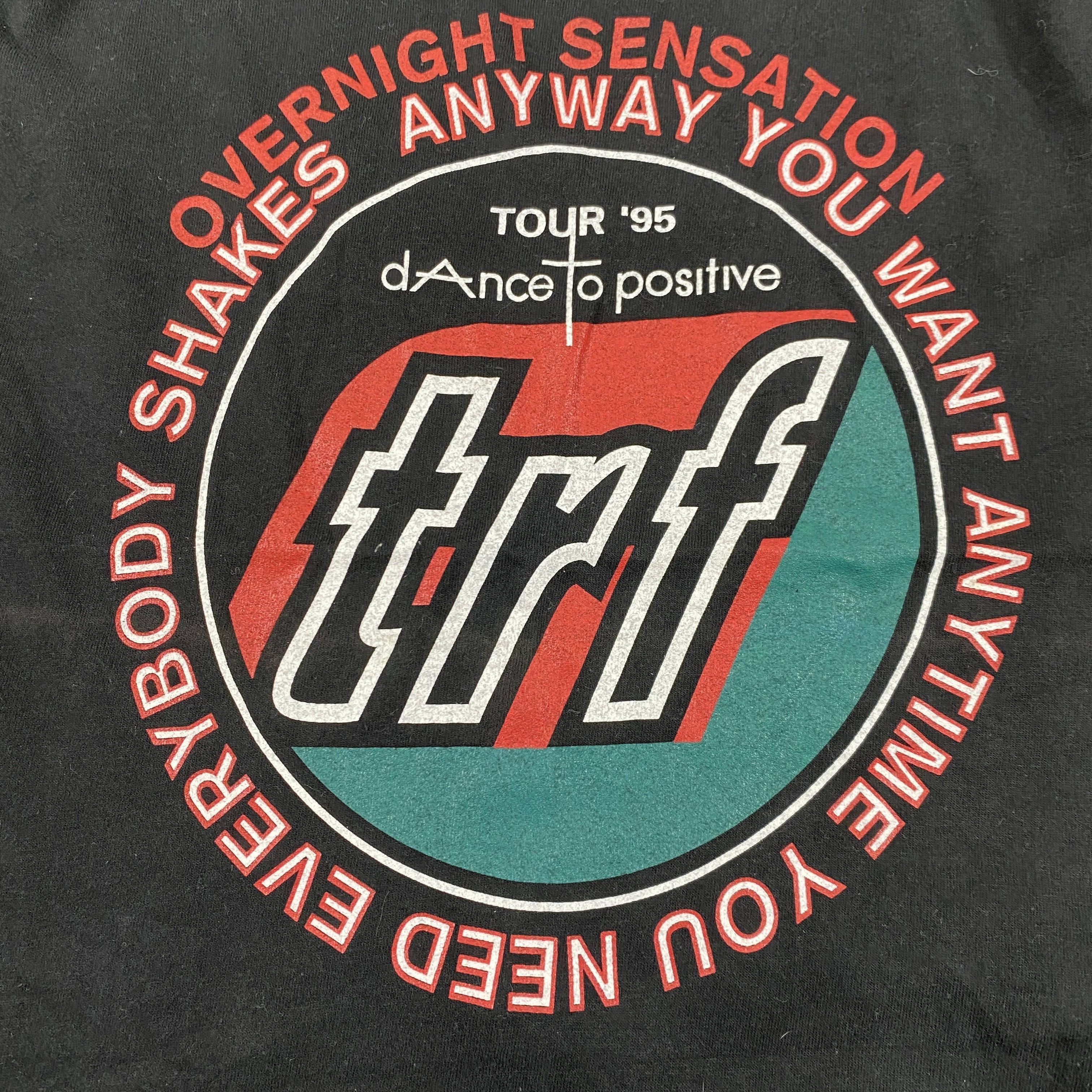 Fruit Of The Loom Vintage TRF Tour dance to positive 95s T-shirt -B076 Size US M / EU 48-50 / 2 - 3 Thumbnail