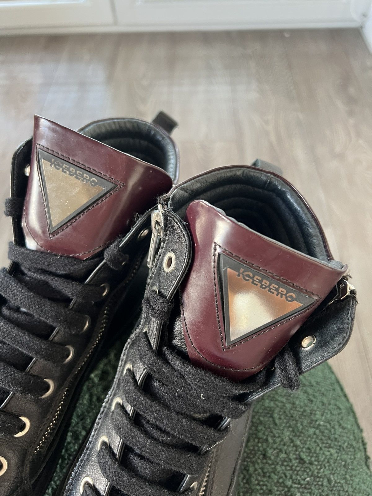 Iceberg RRP:450€‼️Luxury Iceberg Double Zip Leather Metal Logo Boot Size US 9 / EU 42 - 12 Thumbnail