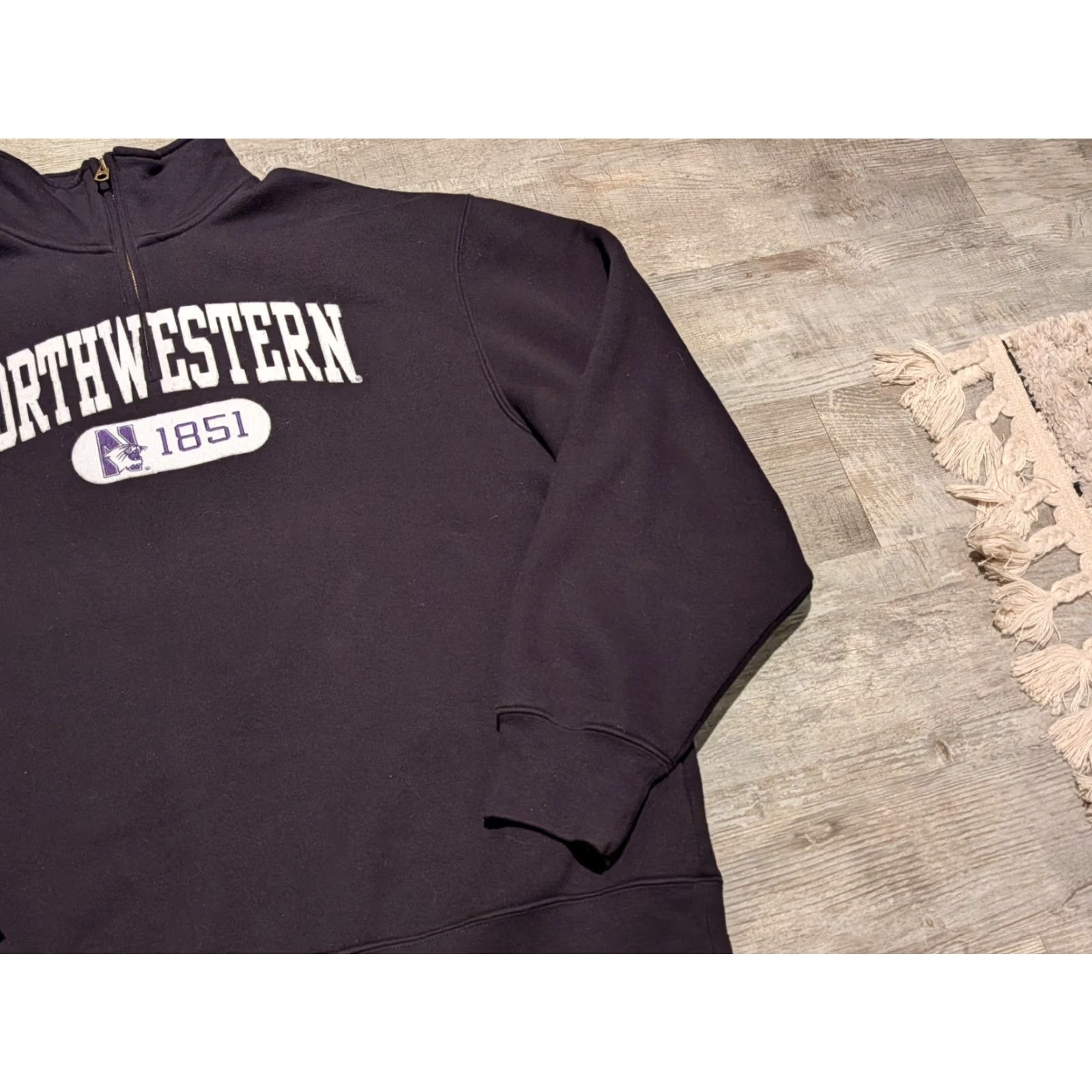 Jansport Jansport Northwestern Quarter Zip Sweatshirt XL Navy Collegiate Pullover EUC Size US XL / EU 56 / 4 - 3 Thumbnail