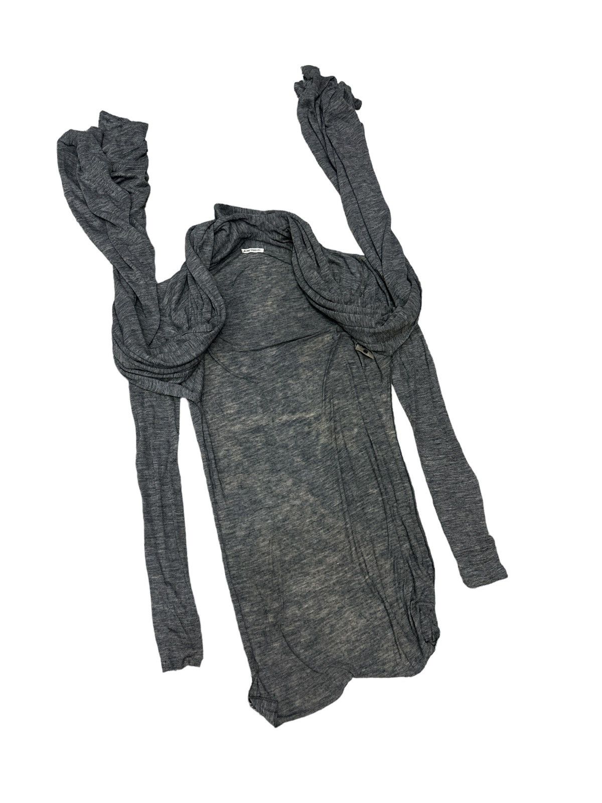 Acne Studios ACNE STUDIOS BECHA DRAPY AW13 GREY MELANGE CARDIGAN Size M / US 6-8 / IT 42-44 - 5 Thumbnail