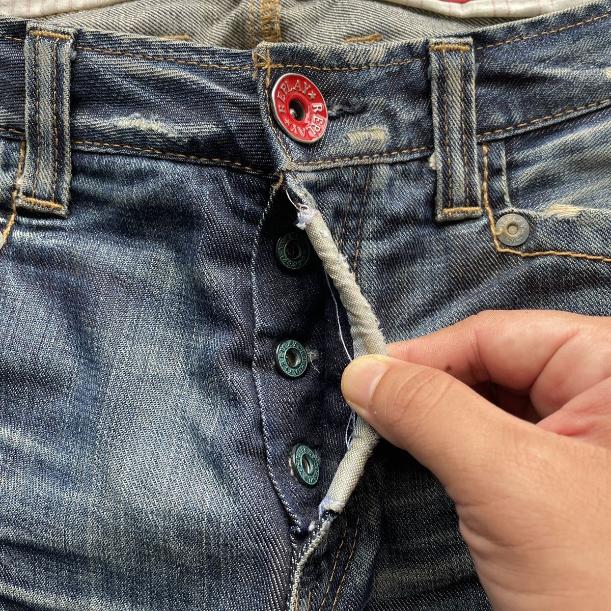 Jean × Replay × Vintage W32💥 Vintage Replay FLARE Faded Jeans Pants BOOTCUT Denim Size US 32 / EU 48 - 7 Thumbnail
