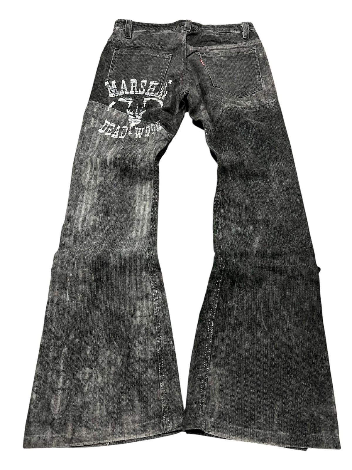 Le Grande Bleu (L.G.B.) Tornado Mart “Marshal Dead Wood” Lace Up Flared Jeans Size US 29 - 2 Thumbnail