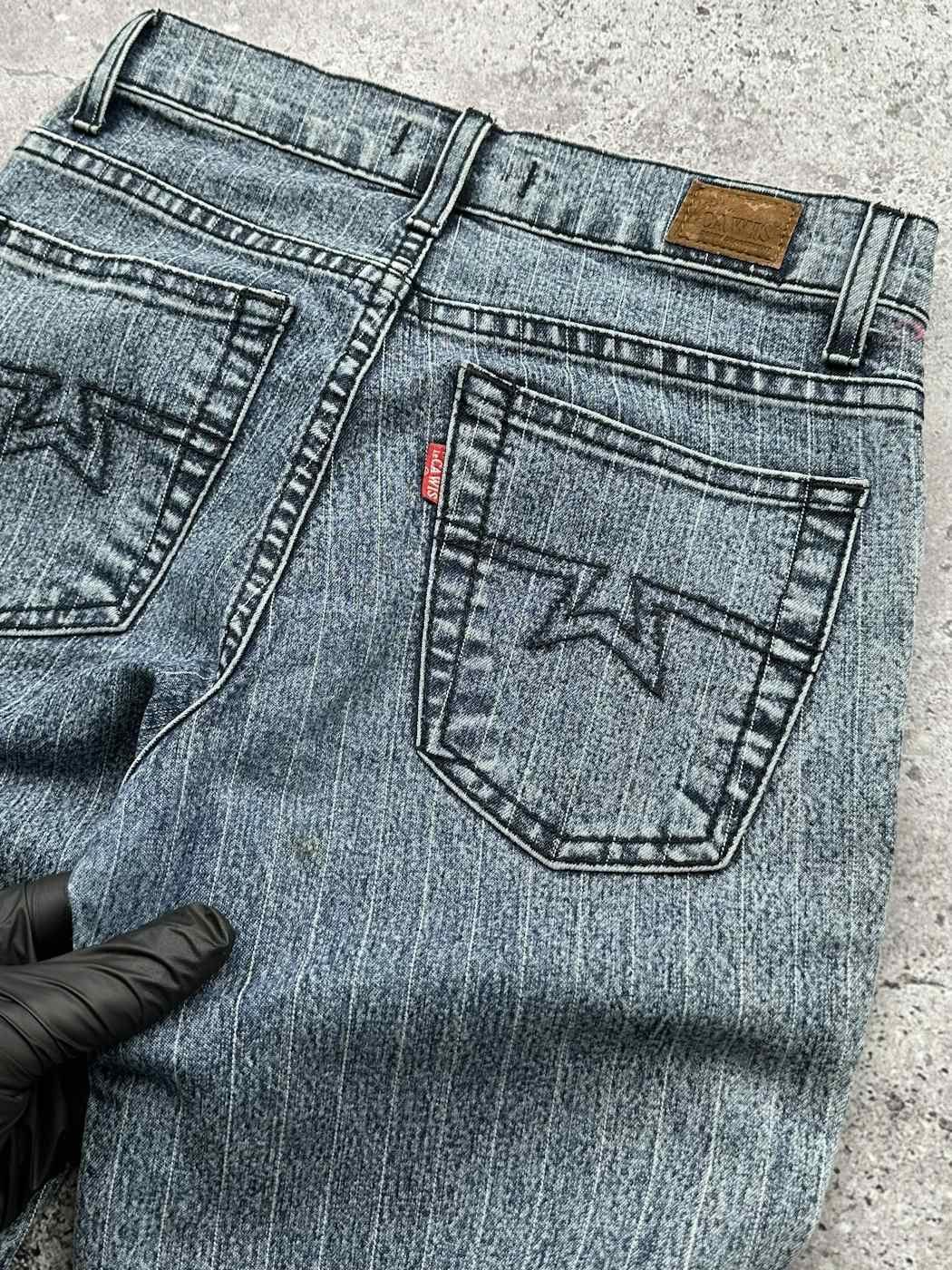 Japanese Brand Vintage Striped Flare Jeans C192(V258) Size 25" / US 0 / IT 36 - 11 Thumbnail
