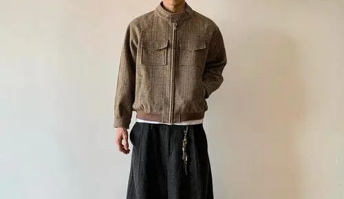 VIBE Brown Checkered Jacket with Pockets Size US M / EU 48-50 / 2 - 2 Thumbnail