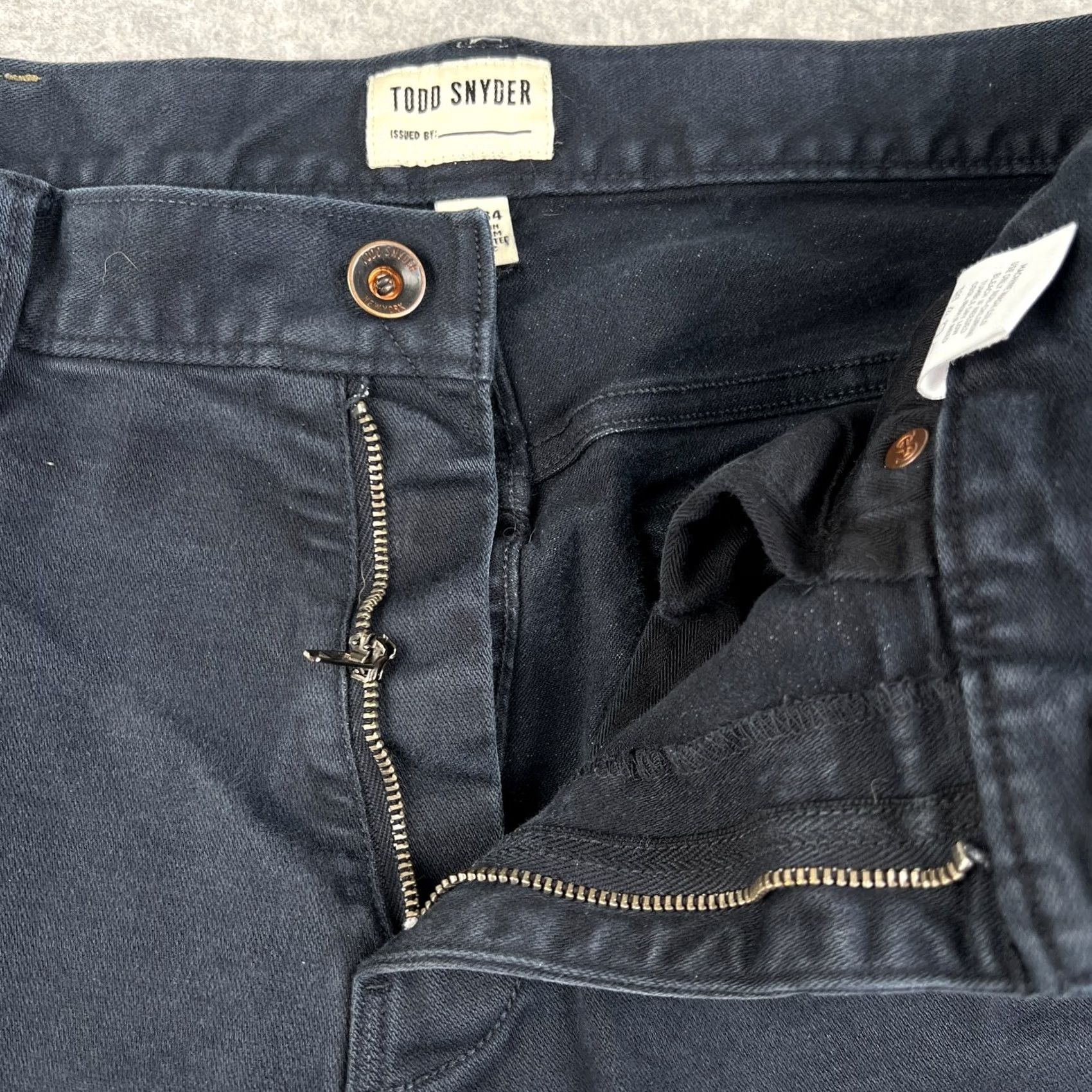 Todd Snyder Todd Snyder Slim Fit Jeans Mens 32x34 Dark Blue Stretch Denim Pants READ Size US 32 / EU 48 - 6 Thumbnail