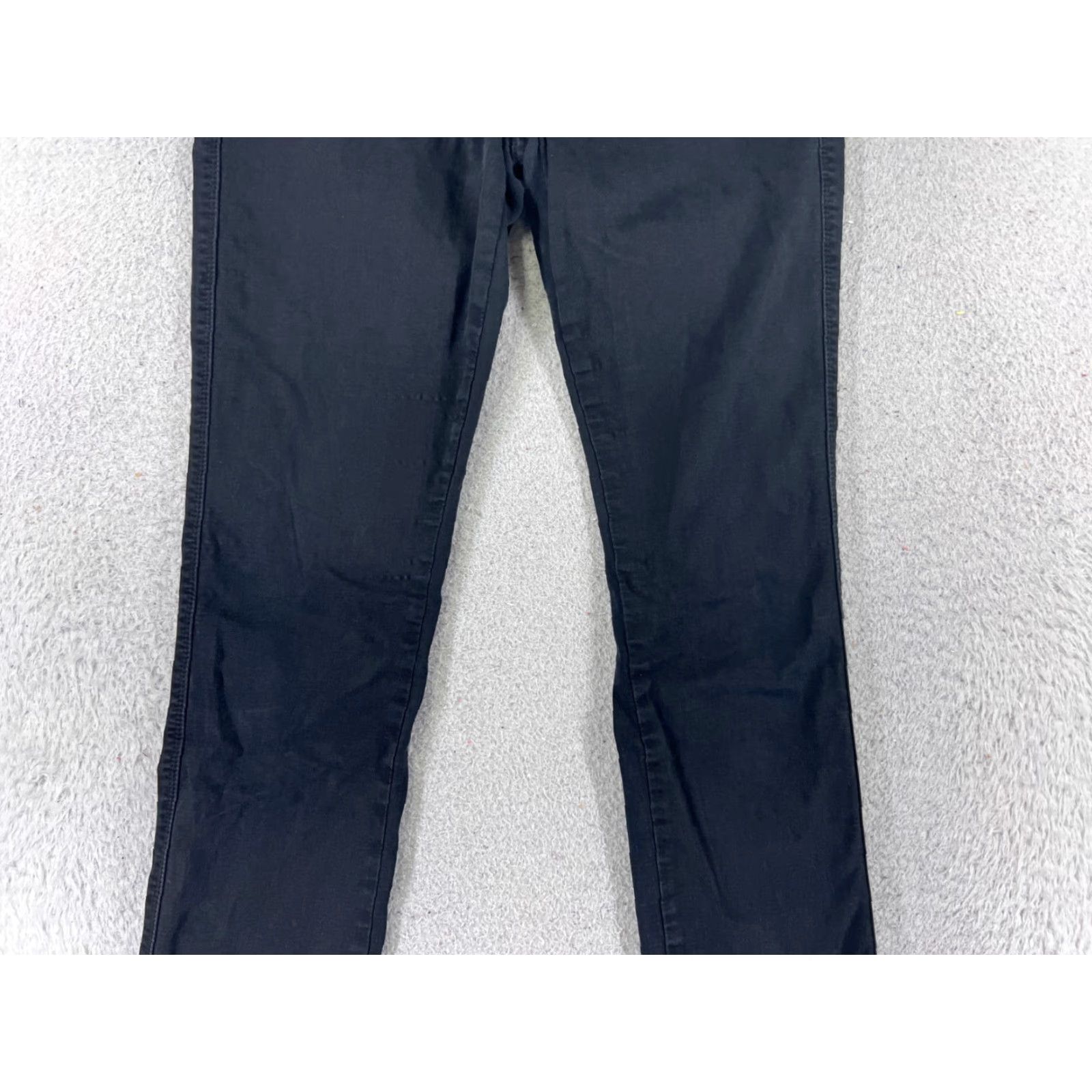 7 For All Mankind 7 For All Mankind Jeans Womens 29 Black Denim Straight Leg 28x32 Mid Rise Regular Fit 5-Pocket Size 29" - 3 Thumbnail